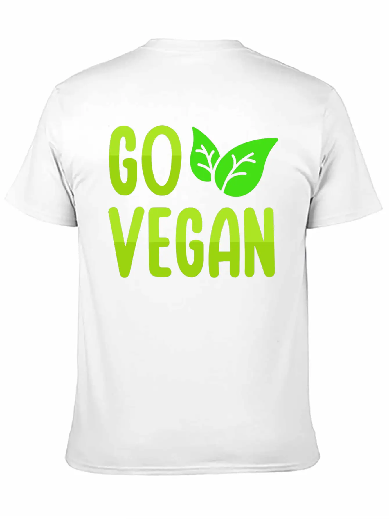 Go Vegan Design For Proud Vegans Casual Graphic T-Shirt – Simple And Comfortable Daily Wear