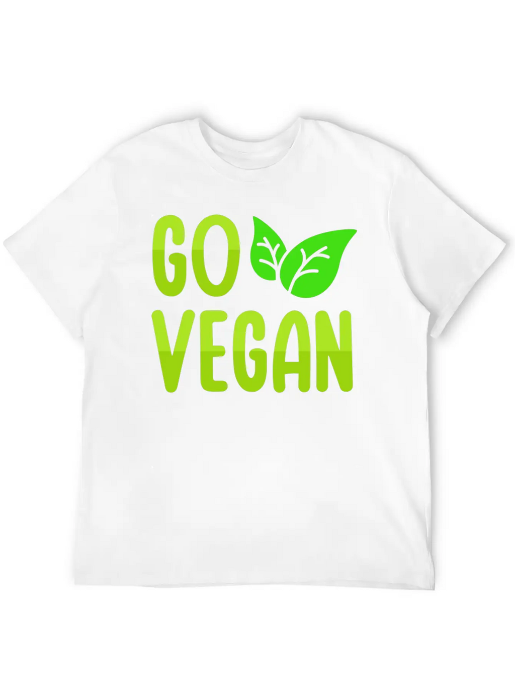 Go Vegan Design For Proud Vegans Casual Graphic T-Shirt – Simple And Comfortable Daily Wear