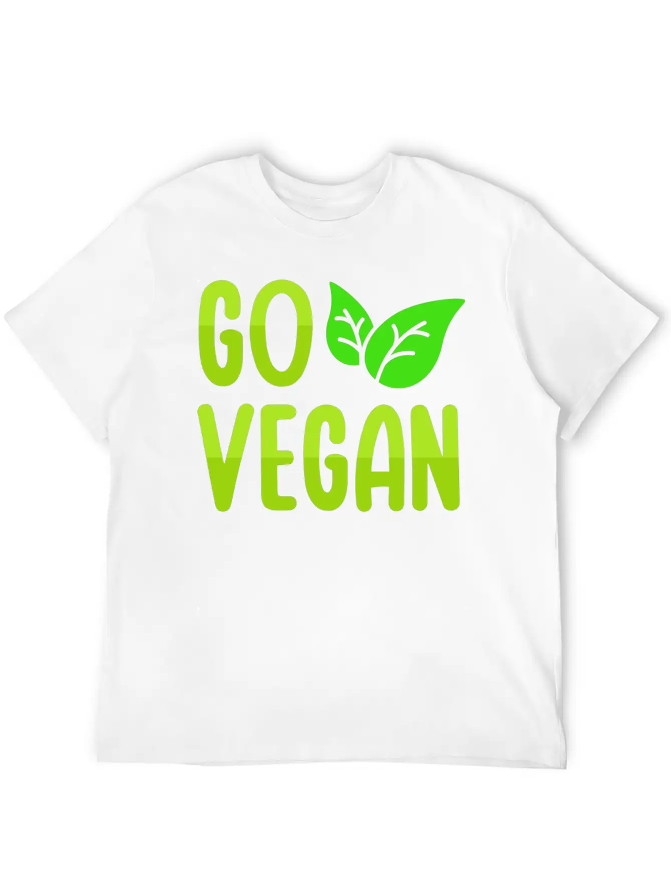Go Vegan Design For Proud Vegans Casual Graphic T-Shirt – Simple And Comfortable Daily Wear