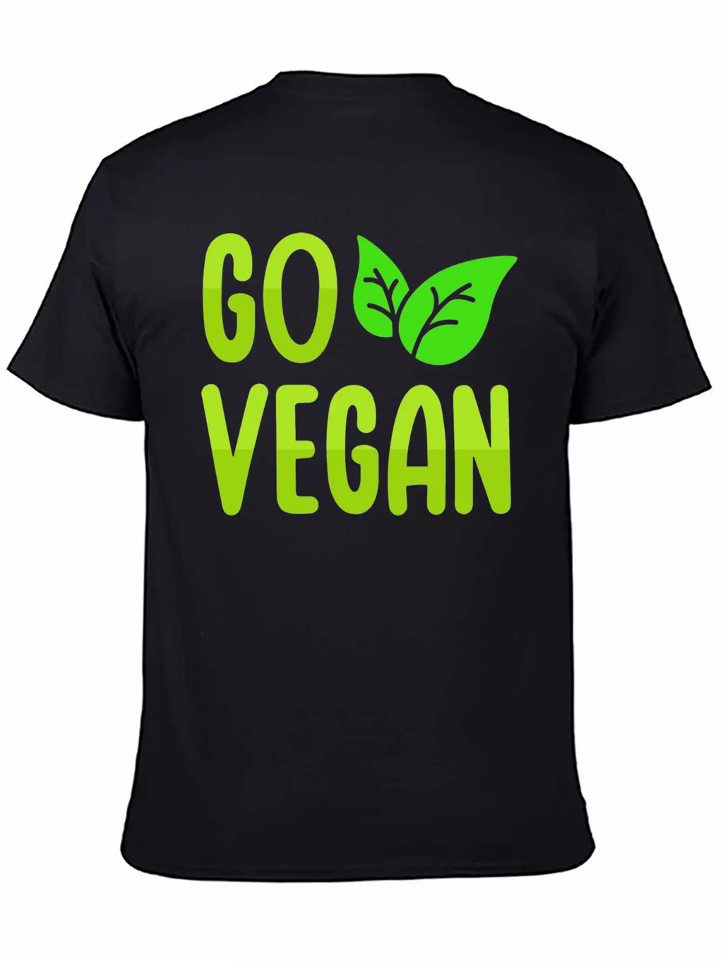 Go Vegan Design For Proud Vegans Casual Graphic T-Shirt – Simple And Comfortable Daily Wear