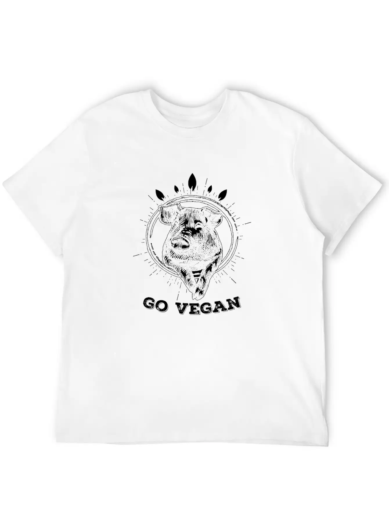 Go Vegan Vegetarian Veganism Wellness Healthy Unisex Casual T-Shirt – Clean Design For Daily Comfort