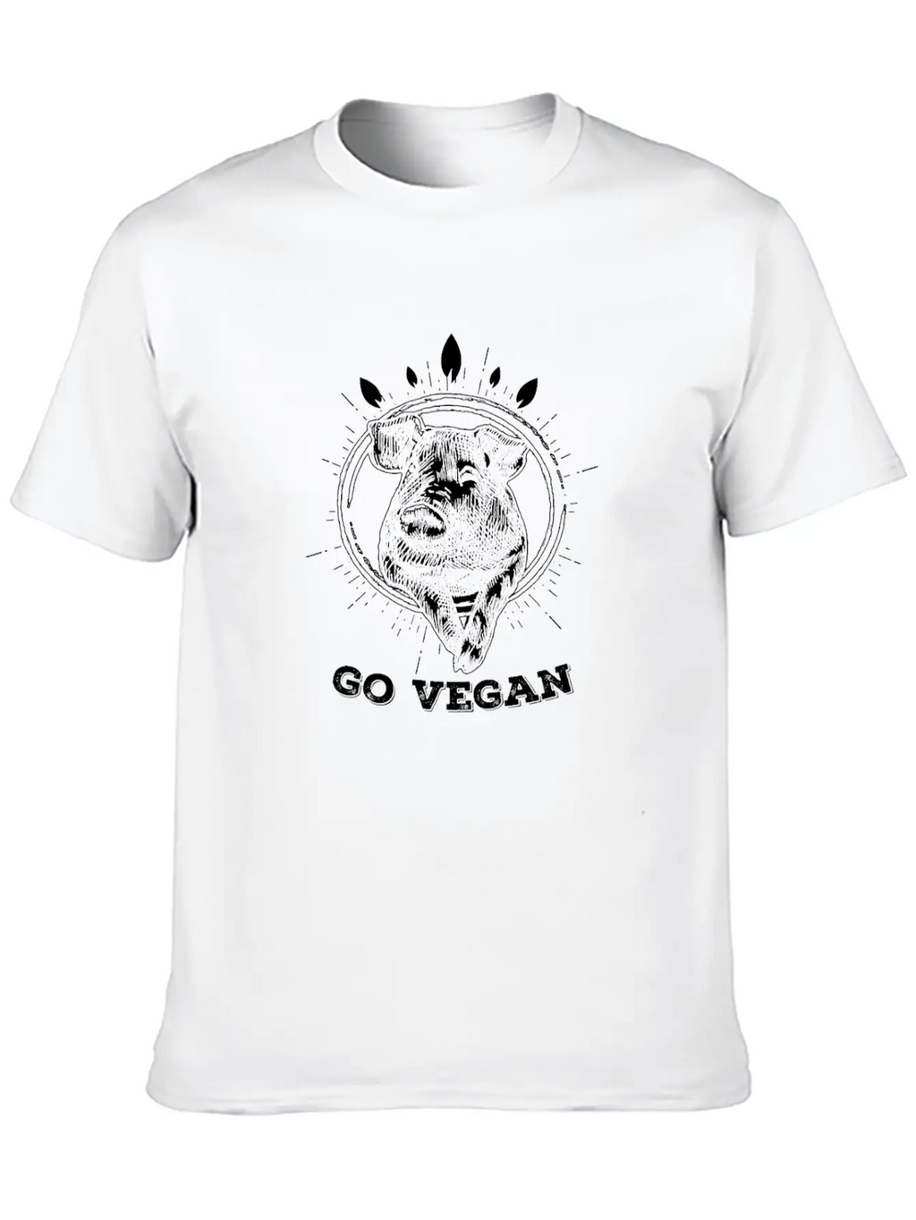 Go Vegan Vegetarian Veganism Wellness Healthy Unisex Casual T-Shirt – Clean Design For Daily Comfort