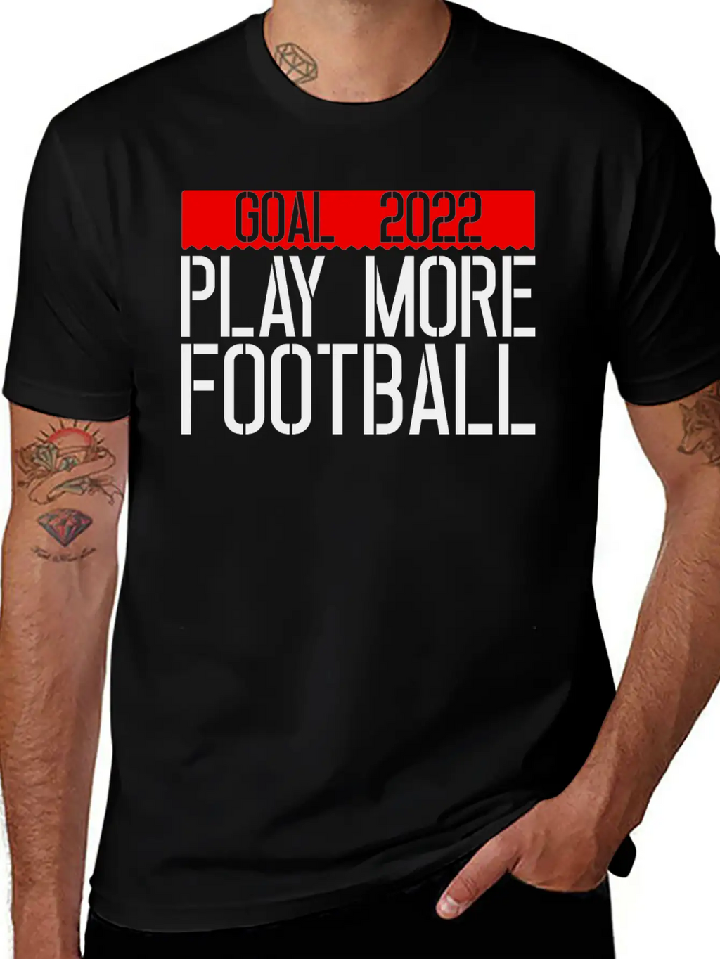 Goal 2022 Play More Football 3 Unisex Casual T-Shirt – Clean Design For Daily Comfort
