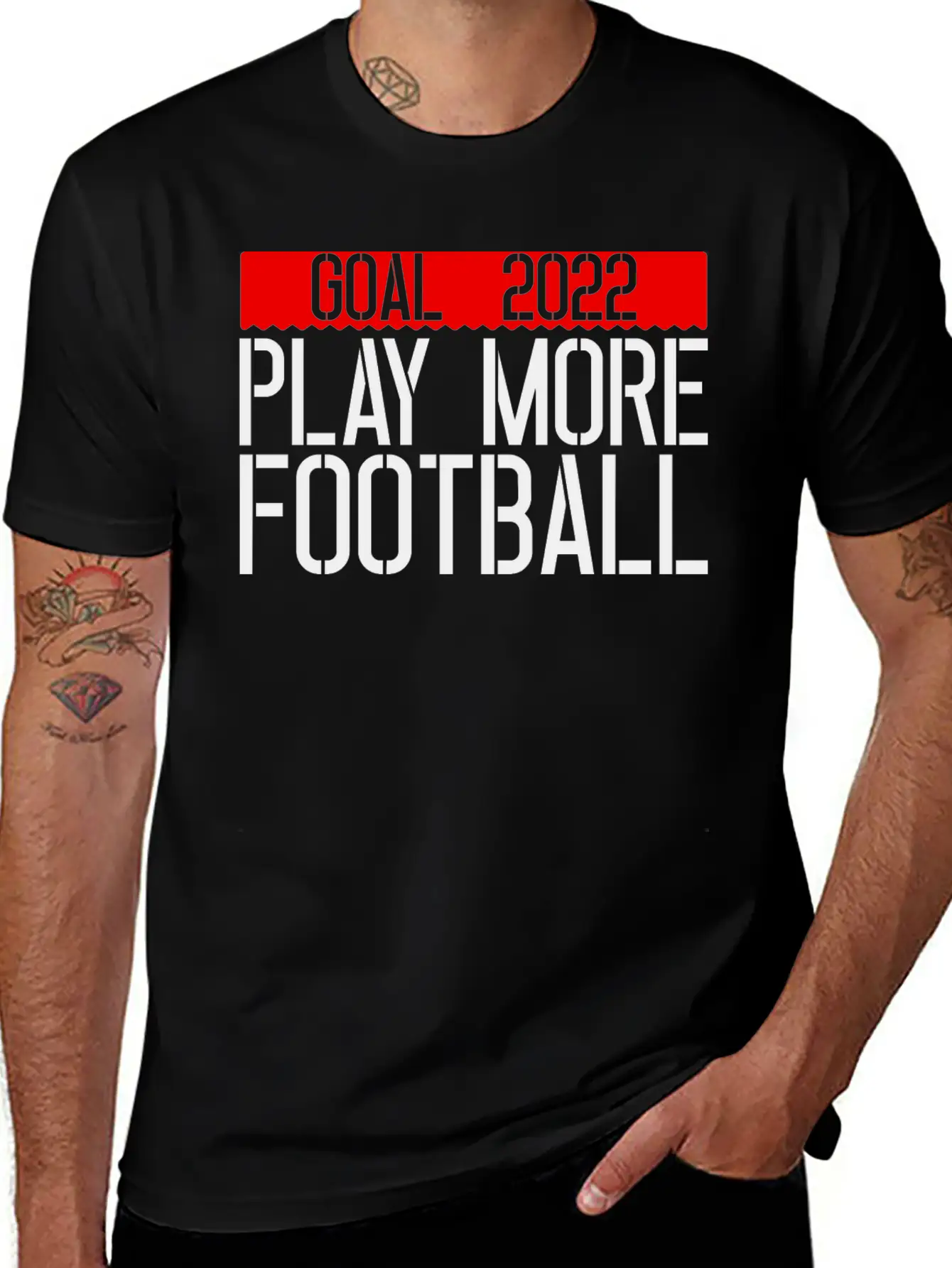 Goal 2022 Play More Football 3 Unisex Casual T-Shirt – Clean Design For Daily Comfort