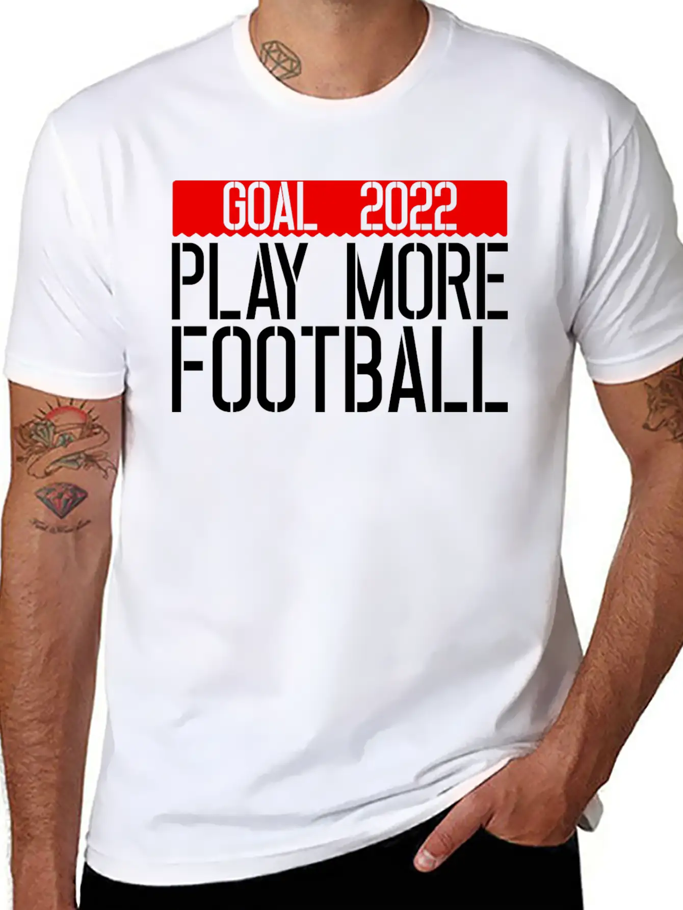 Goal 2022 Play More Football 3 Unisex Casual T-Shirt – Clean Design For Daily Comfort