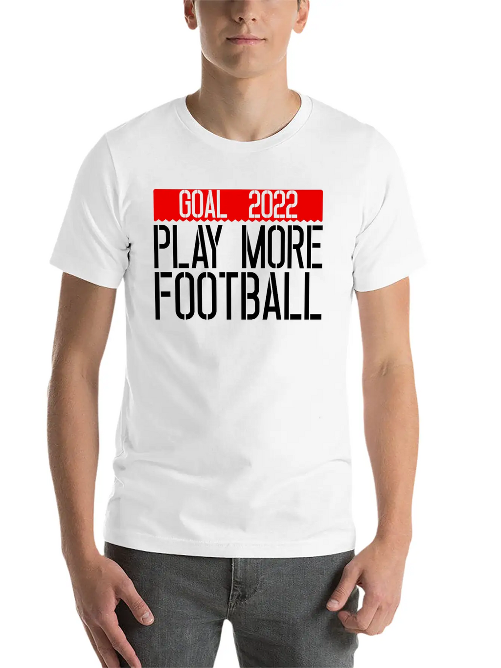 Goal 2022 Play More Football 3 Unisex Casual T-Shirt – Clean Design For Daily Comfort
