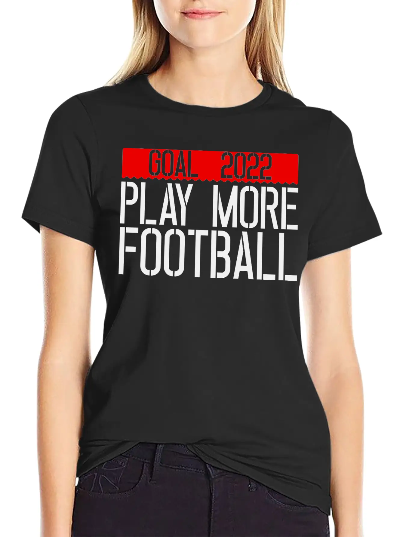 Goal 2022 Play More Football 3 Unisex Casual T-Shirt – Clean Design For Daily Comfort