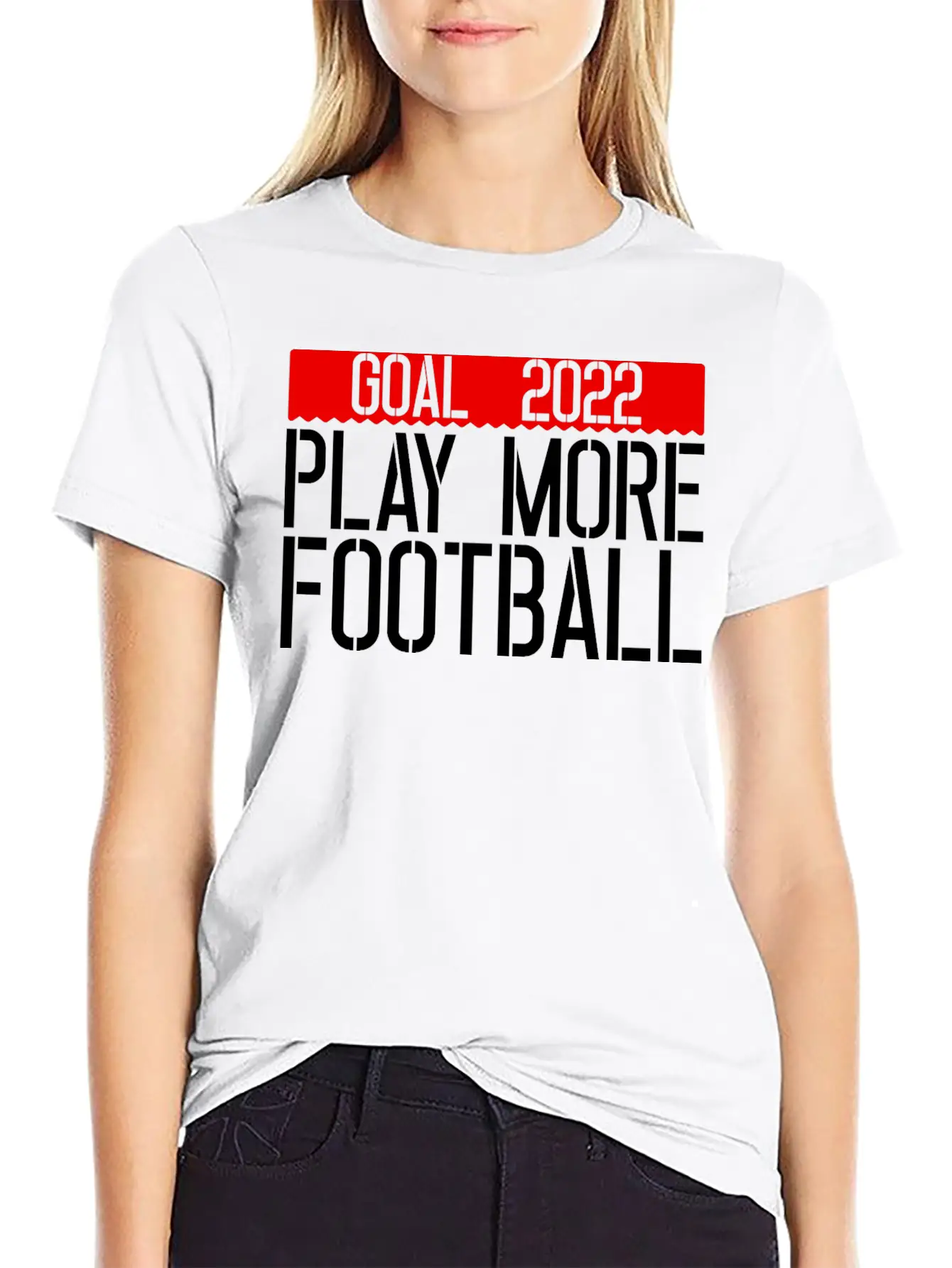 Goal 2022 Play More Football 3 Unisex Casual T-Shirt – Clean Design For Daily Comfort