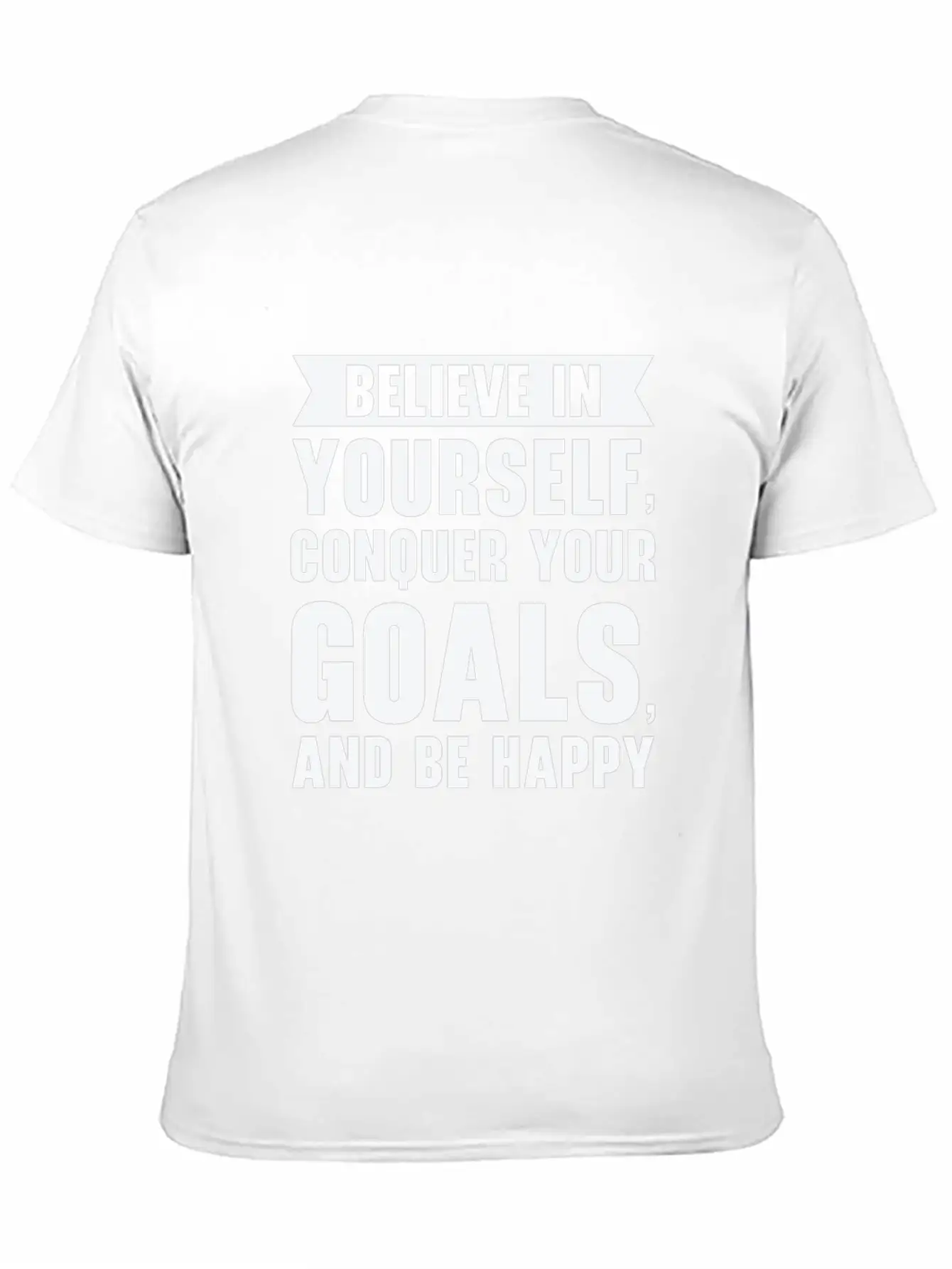 Goal Life Quotes Happy Positive Message Stylish Everyday T-Shirt – Unisex Basic Cotton Tee