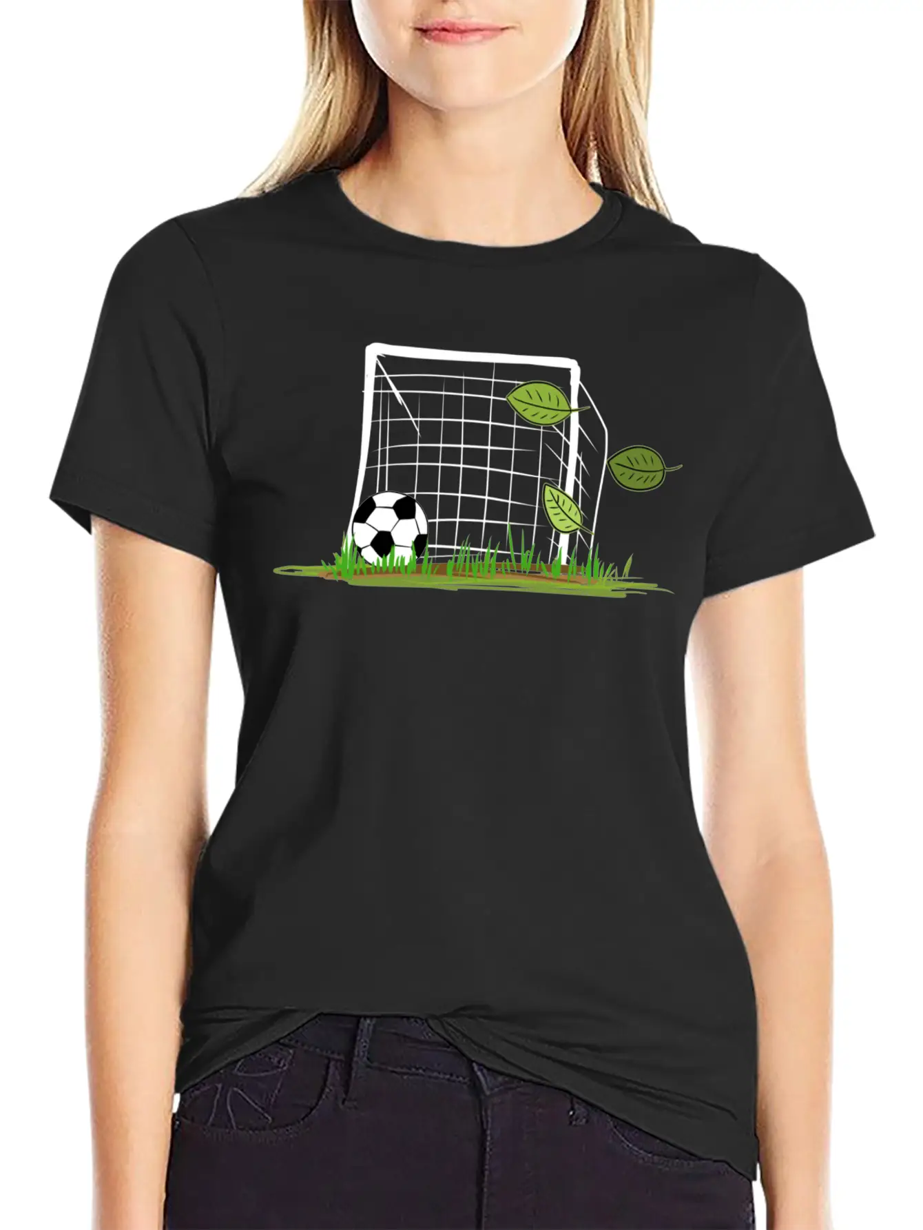 Goal Soccer Leaf Leaves Outdoors Sport Unisex Casual T-Shirt – Clean Design For Daily Comfort