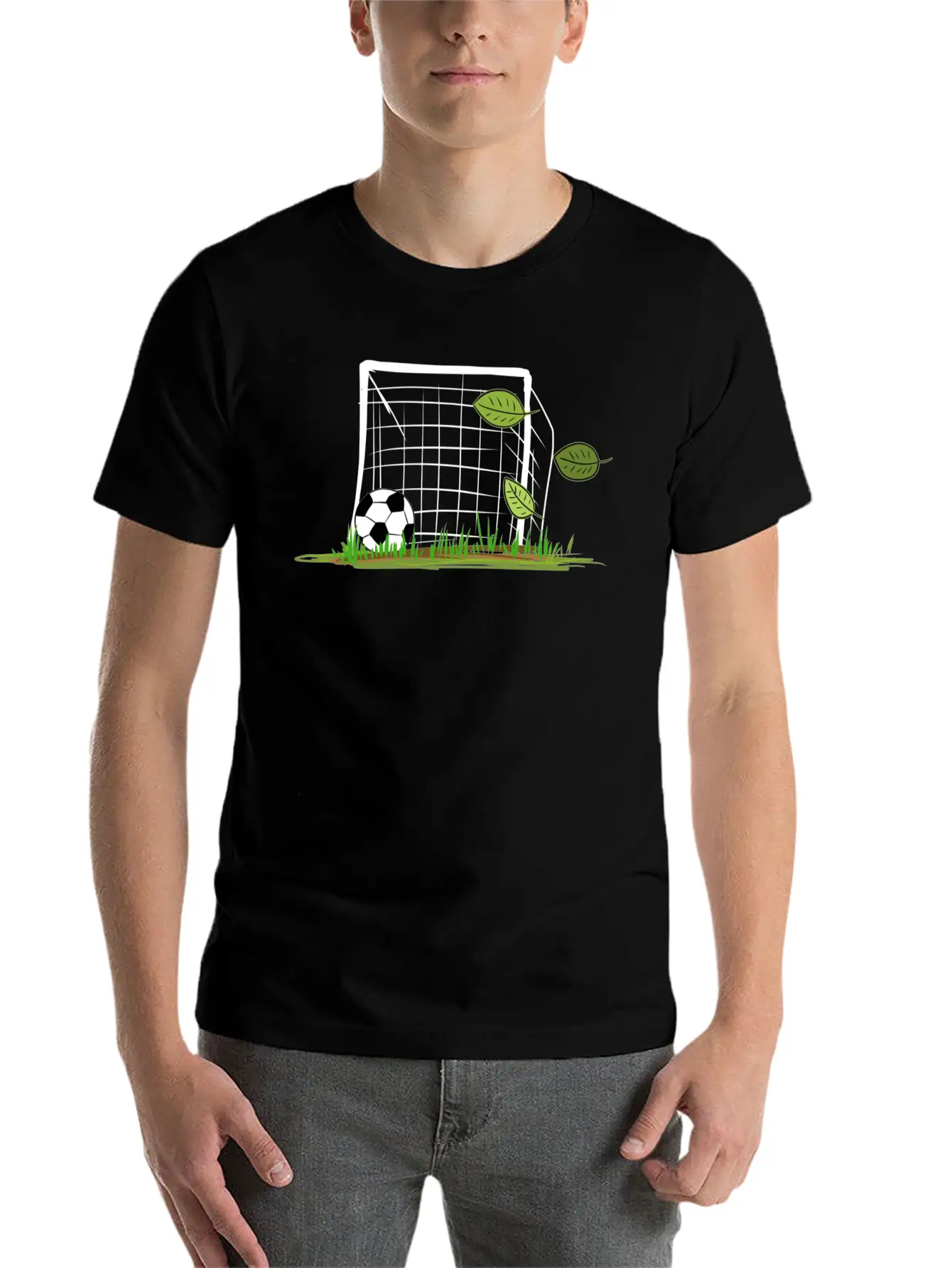Goal Soccer Leaf Leaves Outdoors Sport Unisex Casual T-Shirt – Clean Design For Daily Comfort