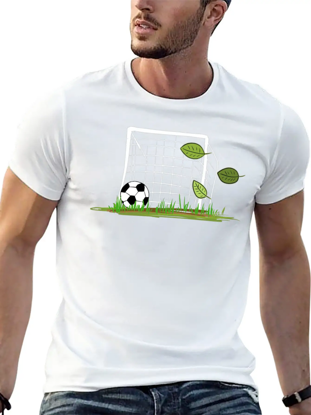Goal Soccer Leaf Leaves Outdoors Sport Unisex Casual T-Shirt – Clean Design For Daily Comfort