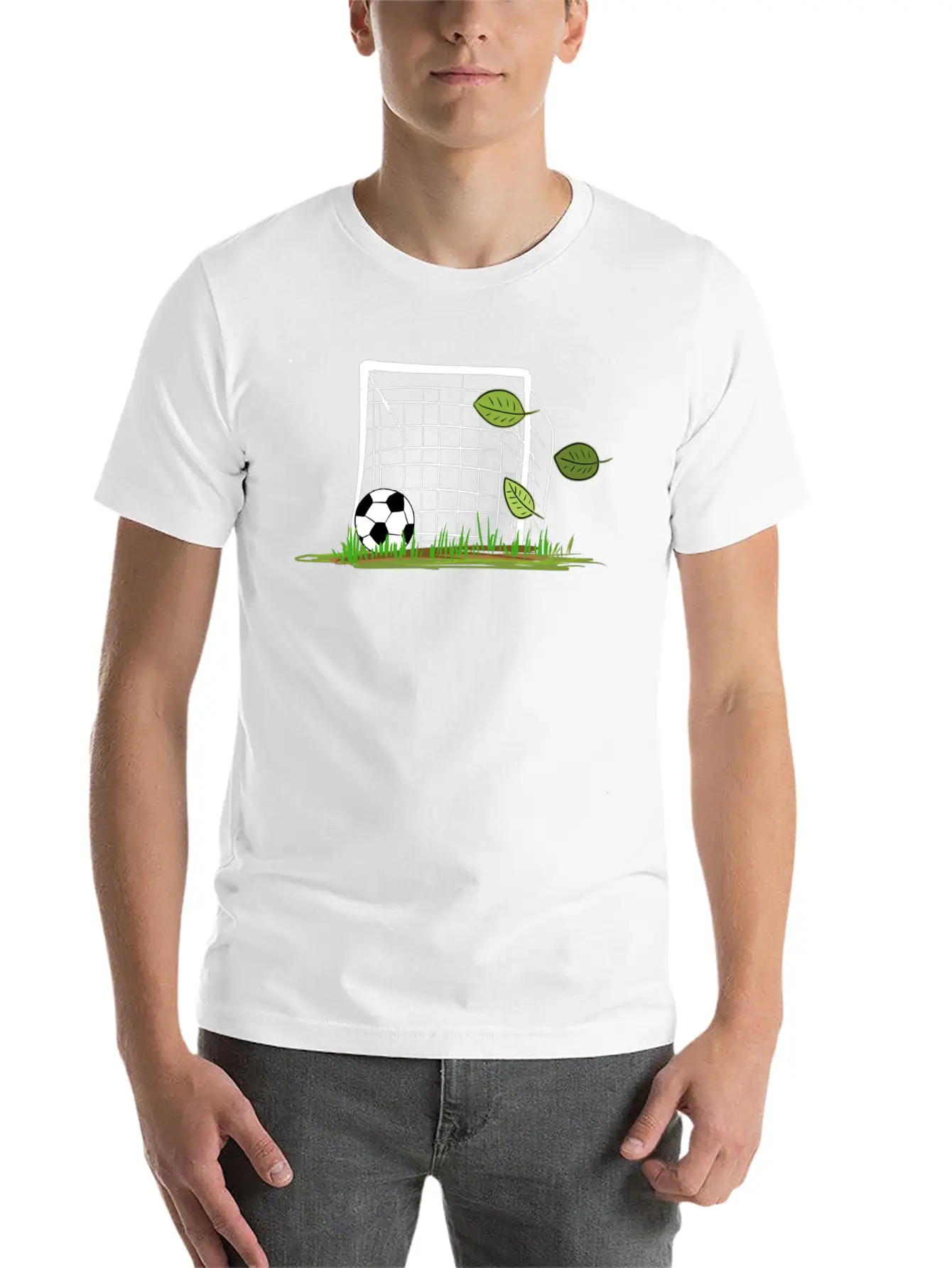 Goal Soccer Leaf Leaves Outdoors Sport Unisex Casual T-Shirt – Clean Design For Daily Comfort
