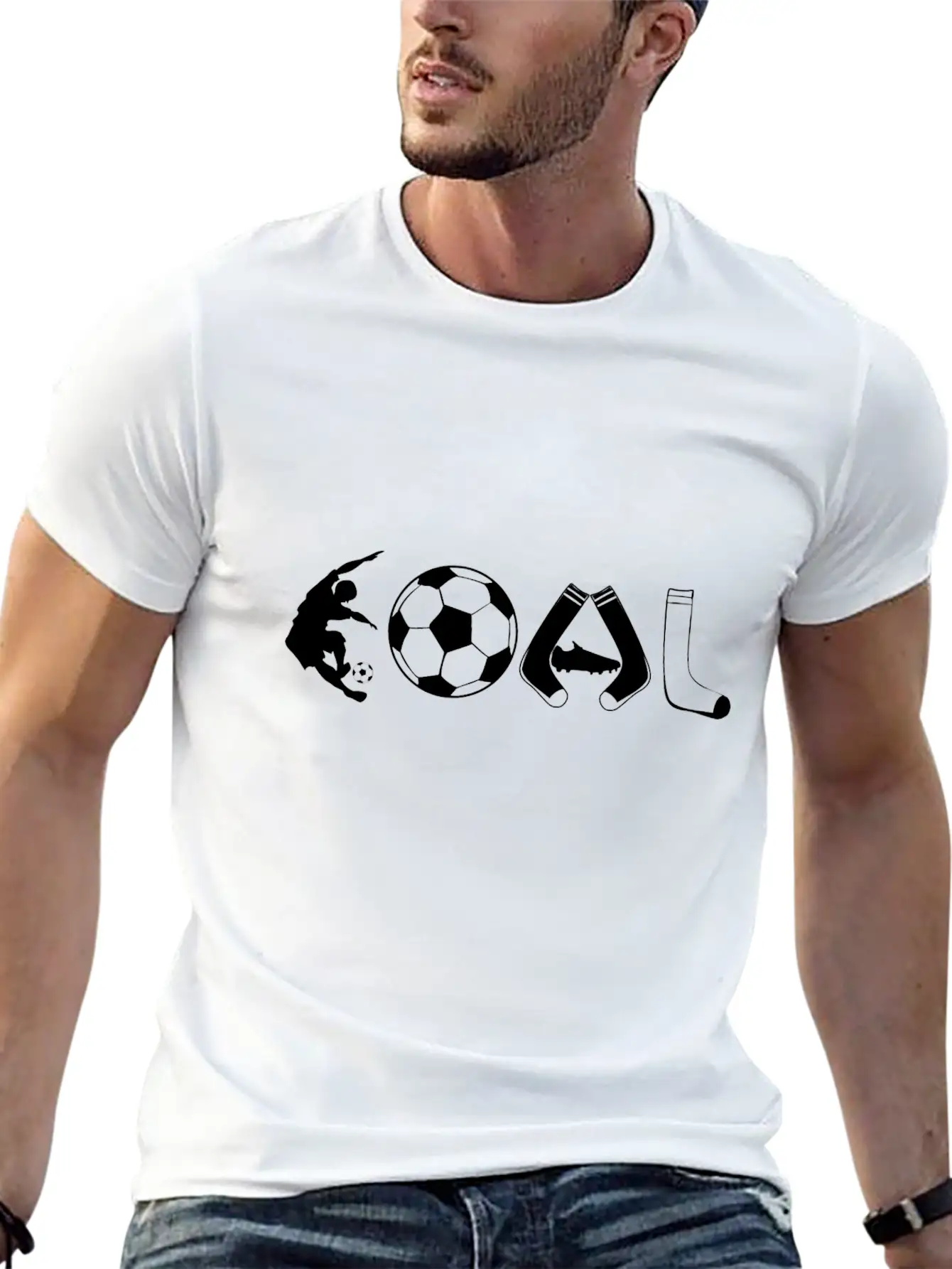 Goal Soccer Love Casual Graphic T-Shirt – Simple And Comfortable Daily Wear