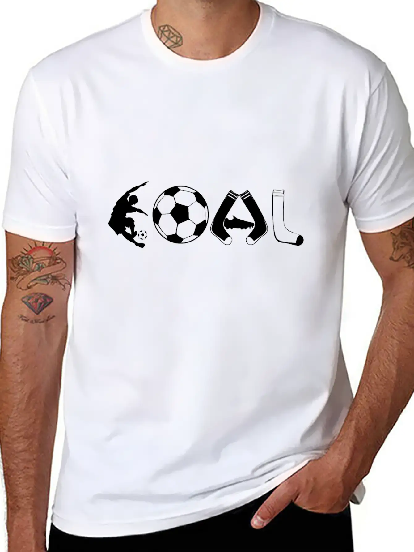 Goal Soccer Love Casual Graphic T-Shirt – Simple And Comfortable Daily Wear