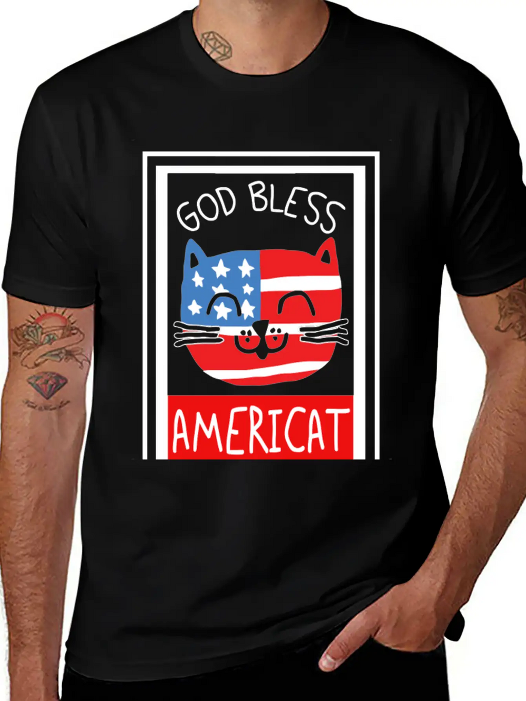 God Bless Americat Unisex Short Sleeve Soft Cotton T-Shirt – Casual Everyday Wear