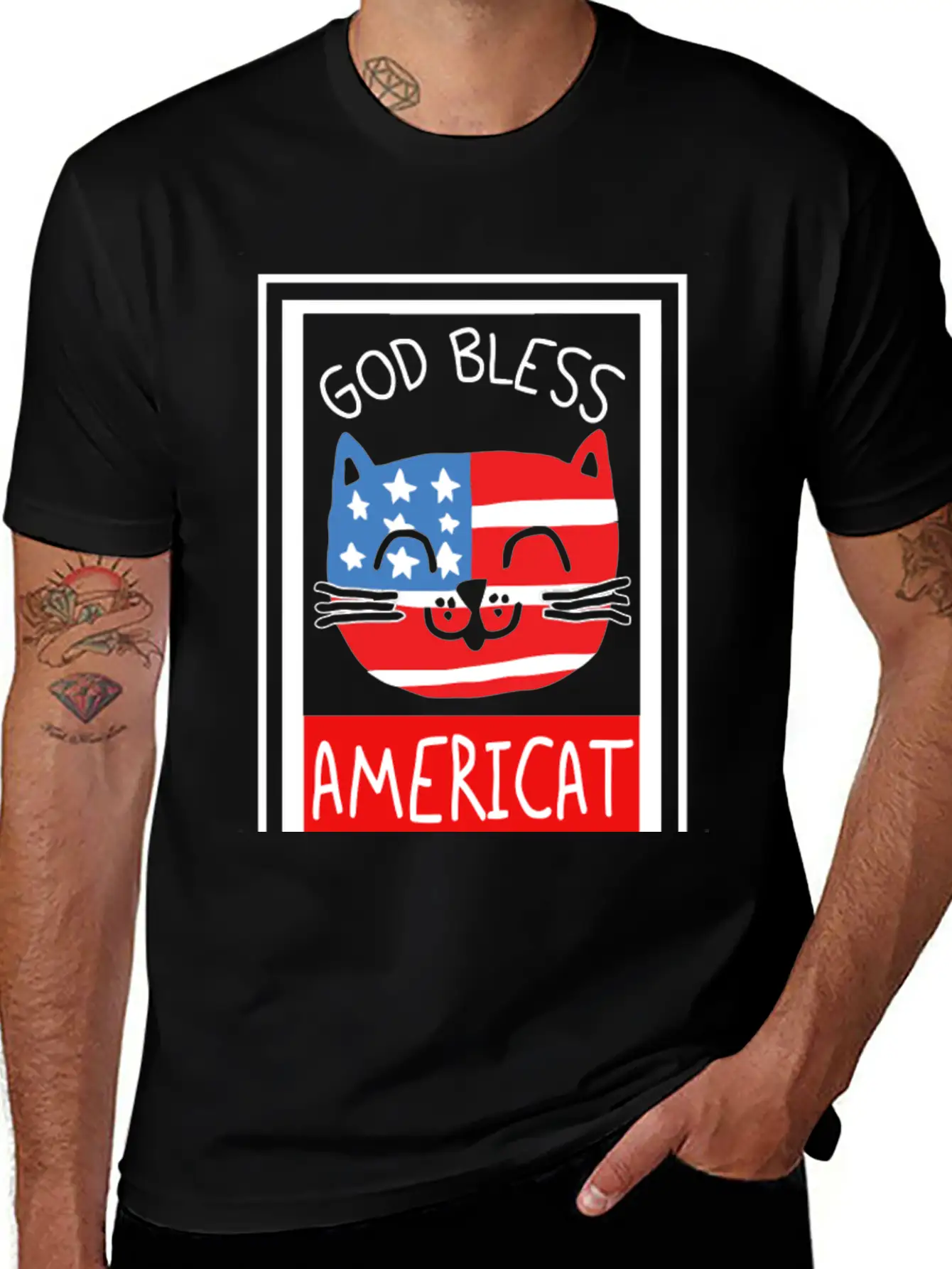 God Bless Americat Unisex Short Sleeve Soft Cotton T-Shirt – Casual Everyday Wear
