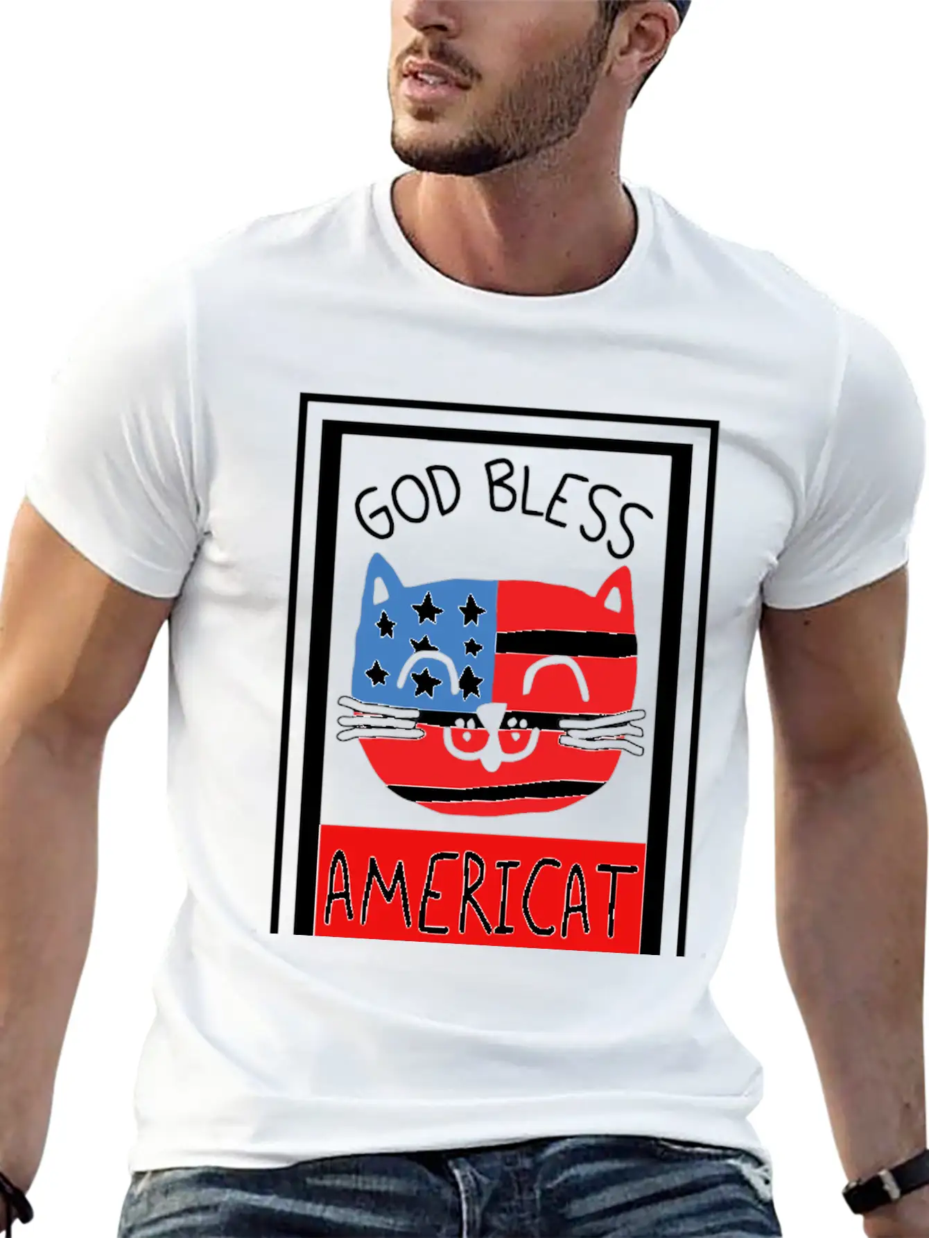God Bless Americat Unisex Short Sleeve Soft Cotton T-Shirt – Casual Everyday Wear