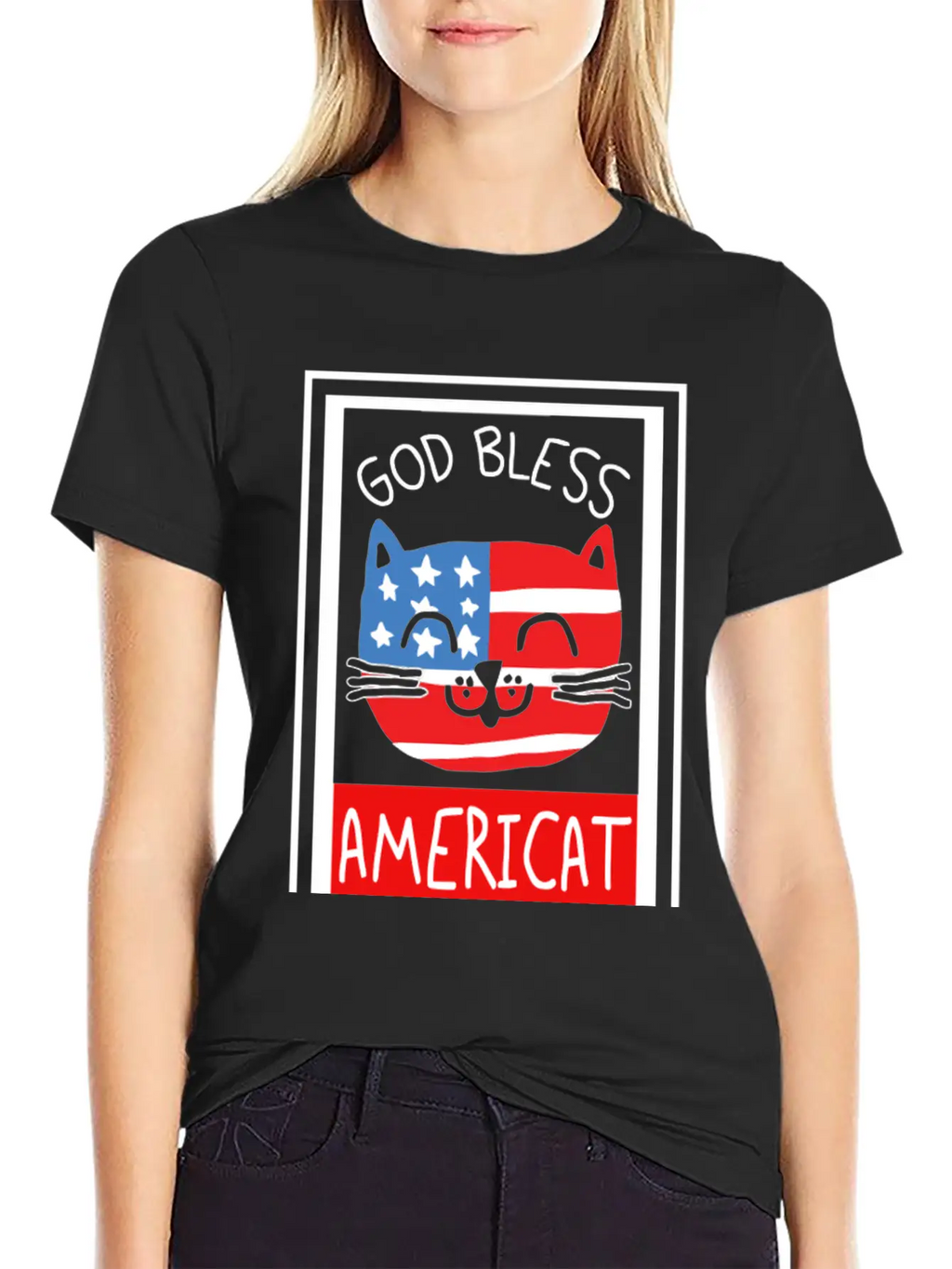 God Bless Americat Unisex Short Sleeve Soft Cotton T-Shirt – Casual Everyday Wear