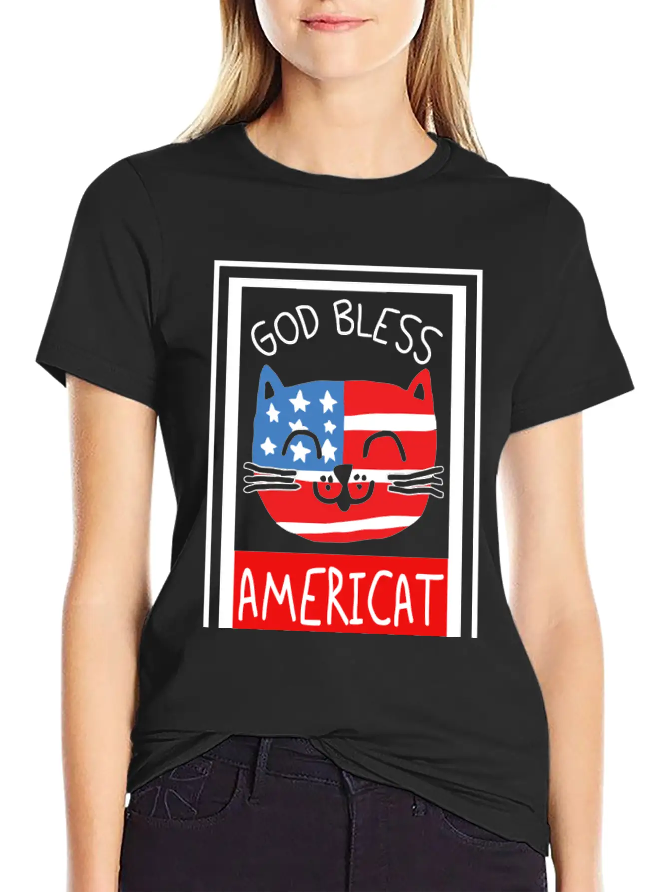 God Bless Americat Unisex Short Sleeve Soft Cotton T-Shirt – Casual Everyday Wear