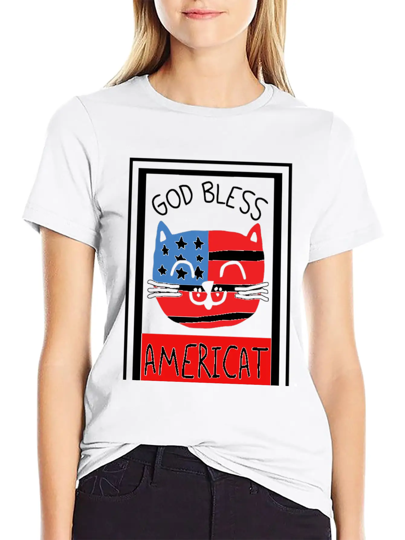 God Bless Americat Unisex Short Sleeve Soft Cotton T-Shirt – Casual Everyday Wear