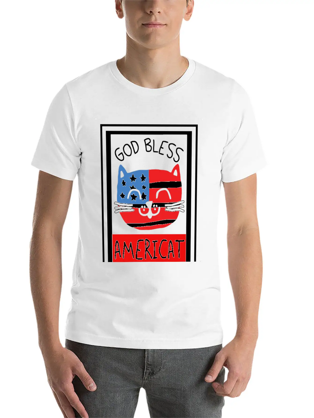 God Bless Americat Unisex Short Sleeve Soft Cotton T-Shirt – Casual Everyday Wear