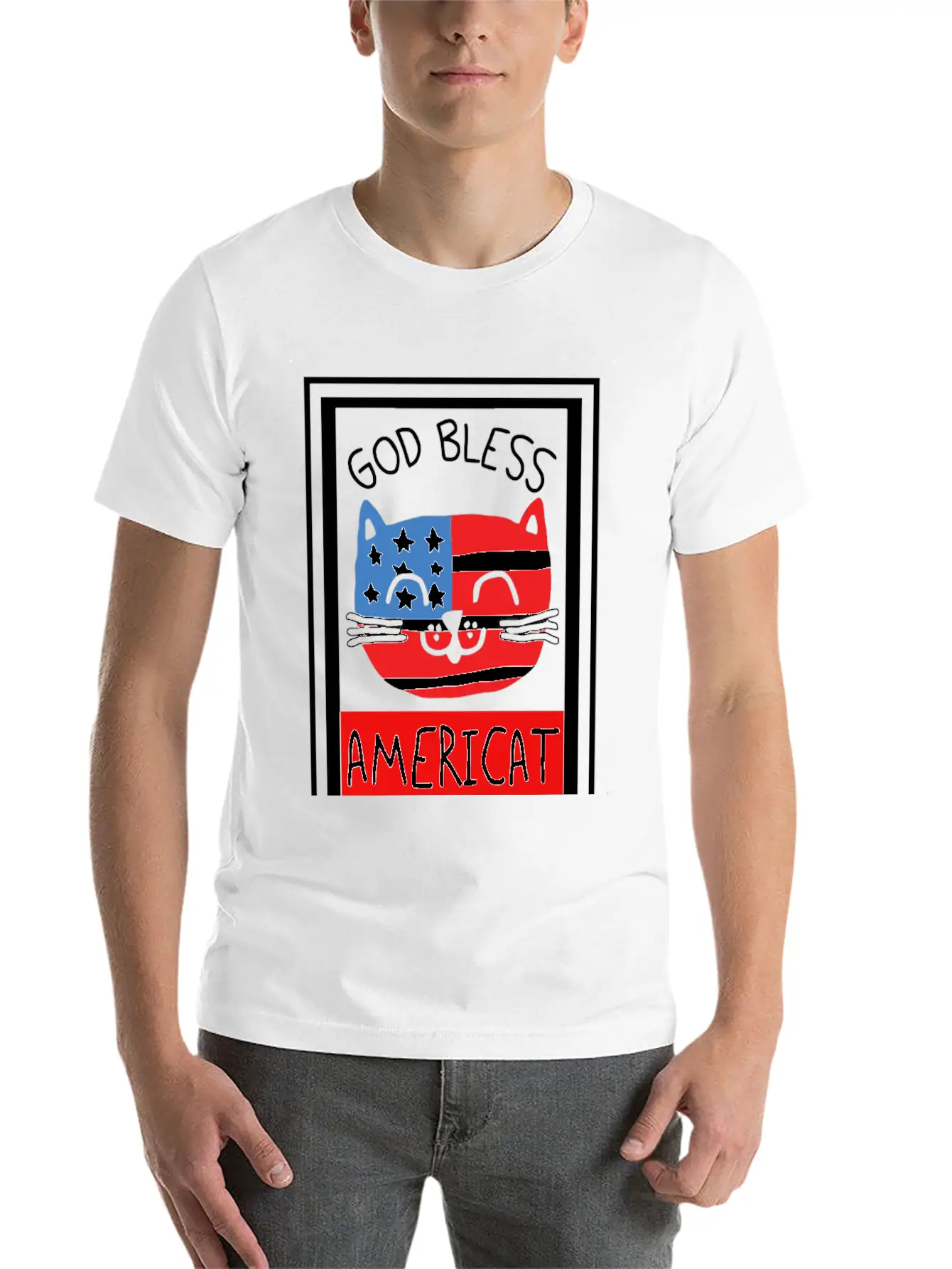God Bless Americat Unisex Short Sleeve Soft Cotton T-Shirt – Casual Everyday Wear