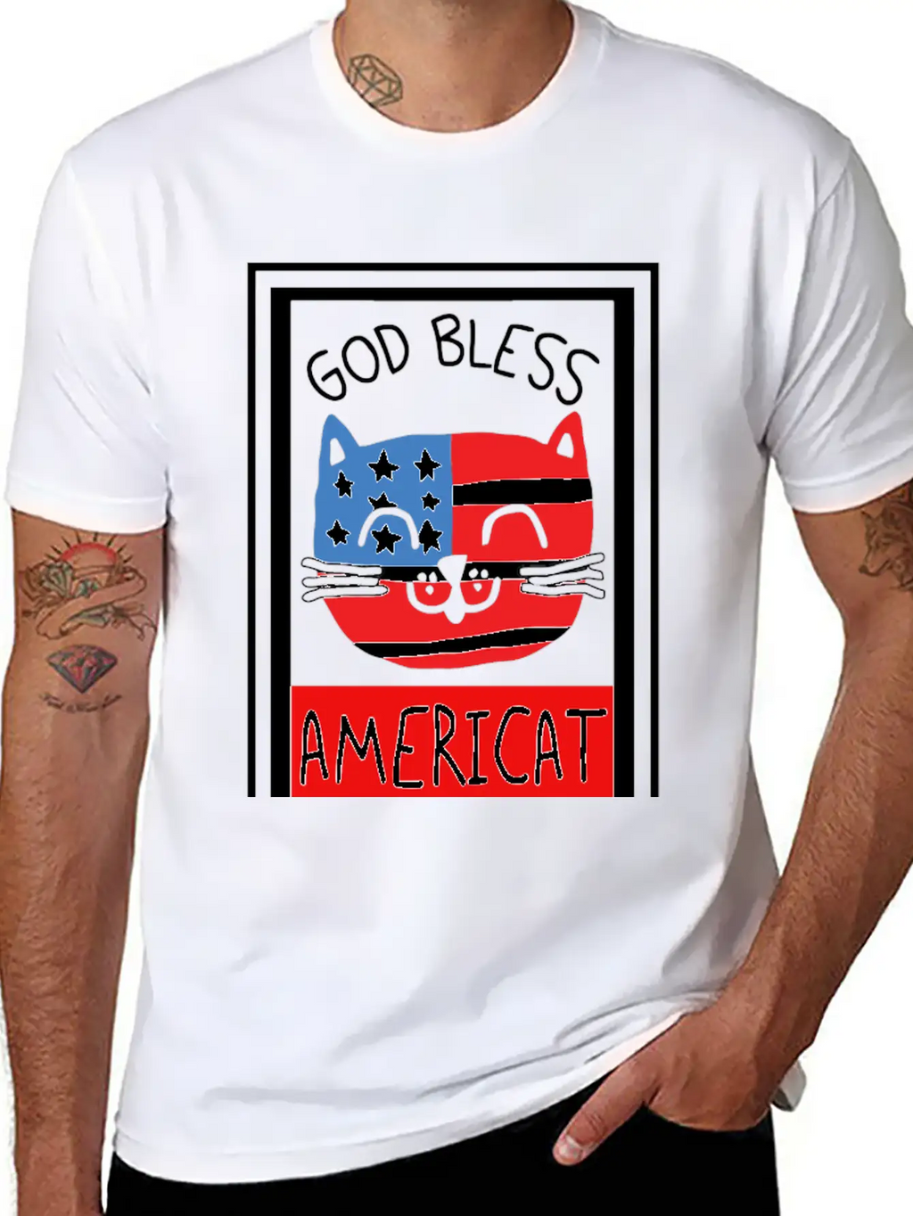 God Bless Americat Unisex Short Sleeve Soft Cotton T-Shirt – Casual Everyday Wear