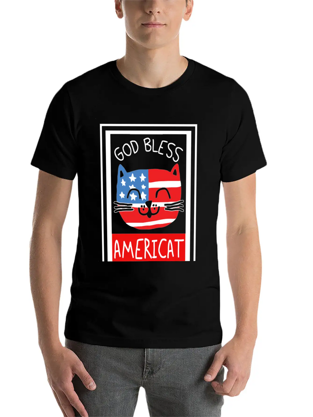 God Bless Americat Unisex Short Sleeve Soft Cotton T-Shirt – Casual Everyday Wear