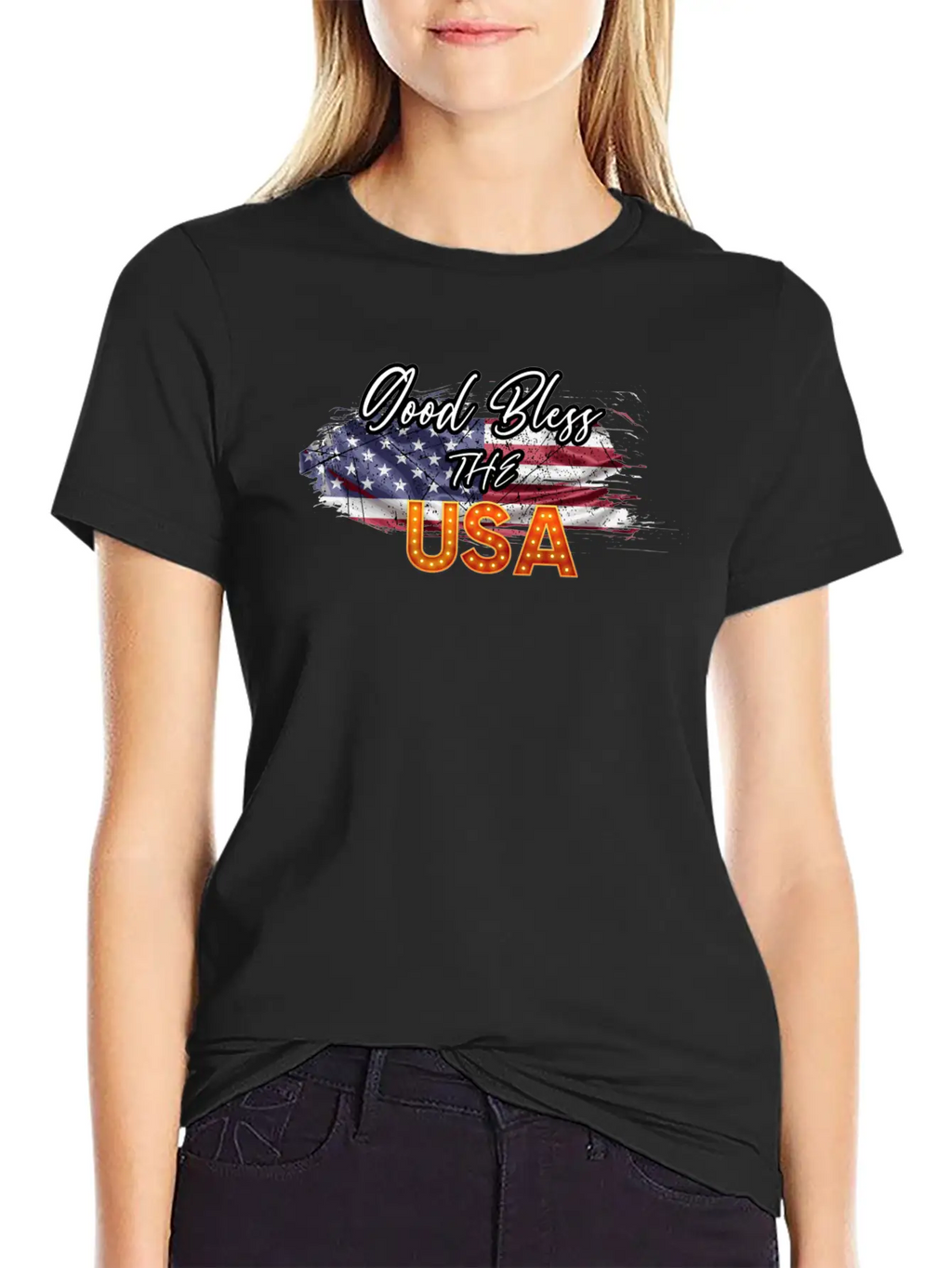 God Bless The USA Unisex Casual T-Shirt – Clean Design For Daily Comfort