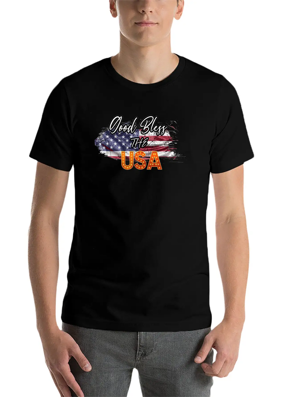 God Bless The USA Unisex Casual T-Shirt – Clean Design For Daily Comfort