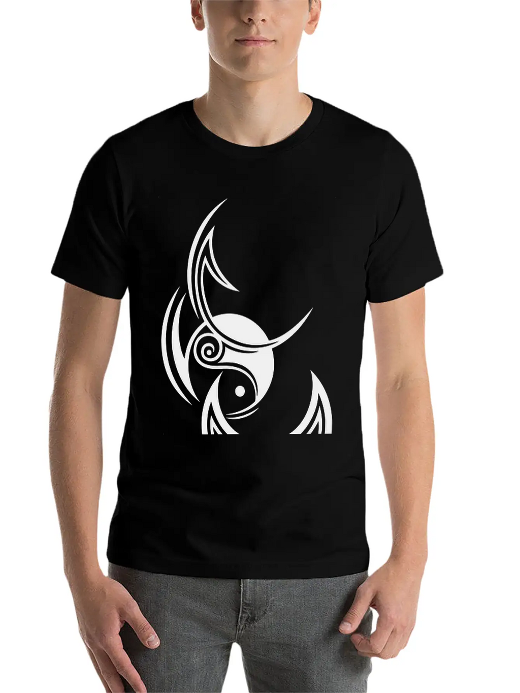 Goddess, Triple Moon And Yin Yang Stylish Everyday T-Shirt – Unisex Basic Cotton Tee