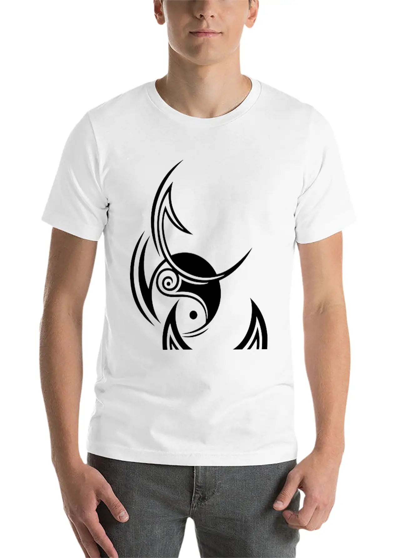 Goddess, Triple Moon And Yin Yang Stylish Everyday T-Shirt – Unisex Basic Cotton Tee