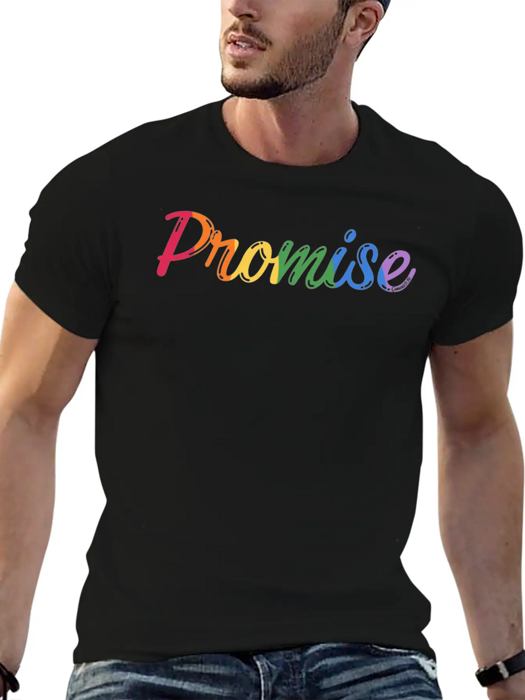 God's Promise Rainbow Graphic Tee Unisex Casual T-Shirt – Clean Design For Daily Comfort