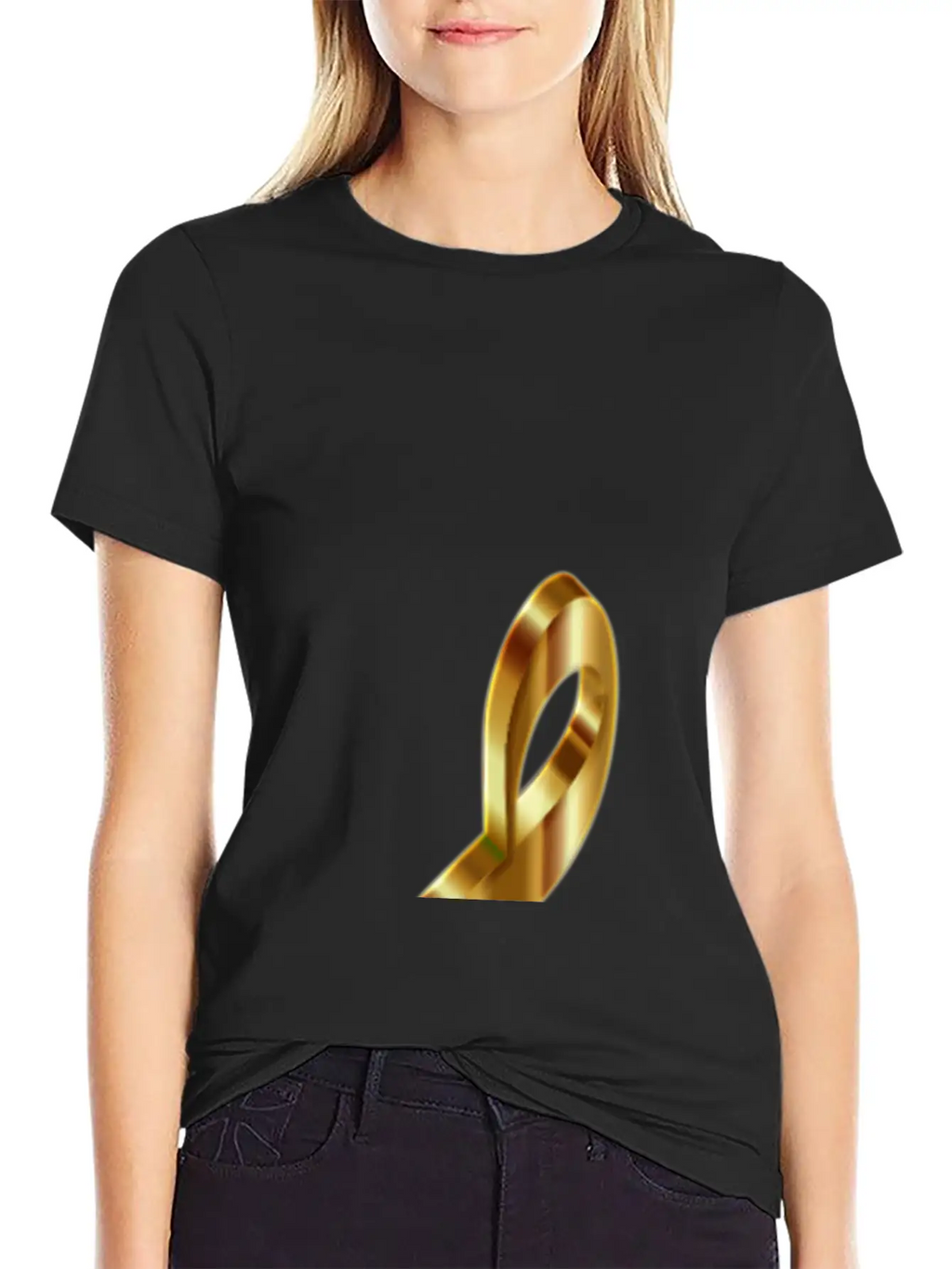 Gold 3D Clef 2 Enhanced No Background Stylish Everyday T-Shirt – Unisex Basic Cotton Tee