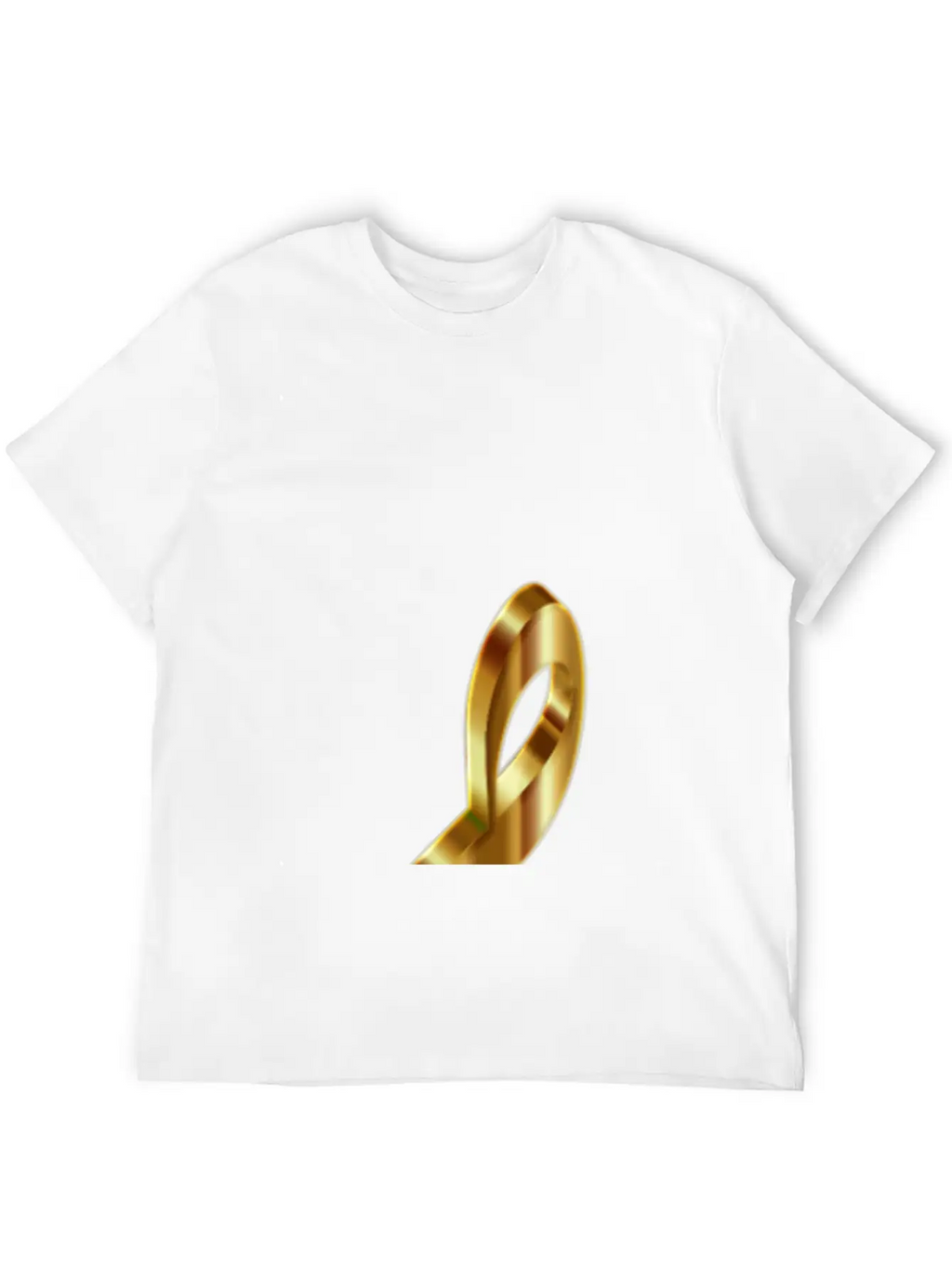 Gold 3D Clef 2 Enhanced No Background Stylish Everyday T-Shirt – Unisex Basic Cotton Tee