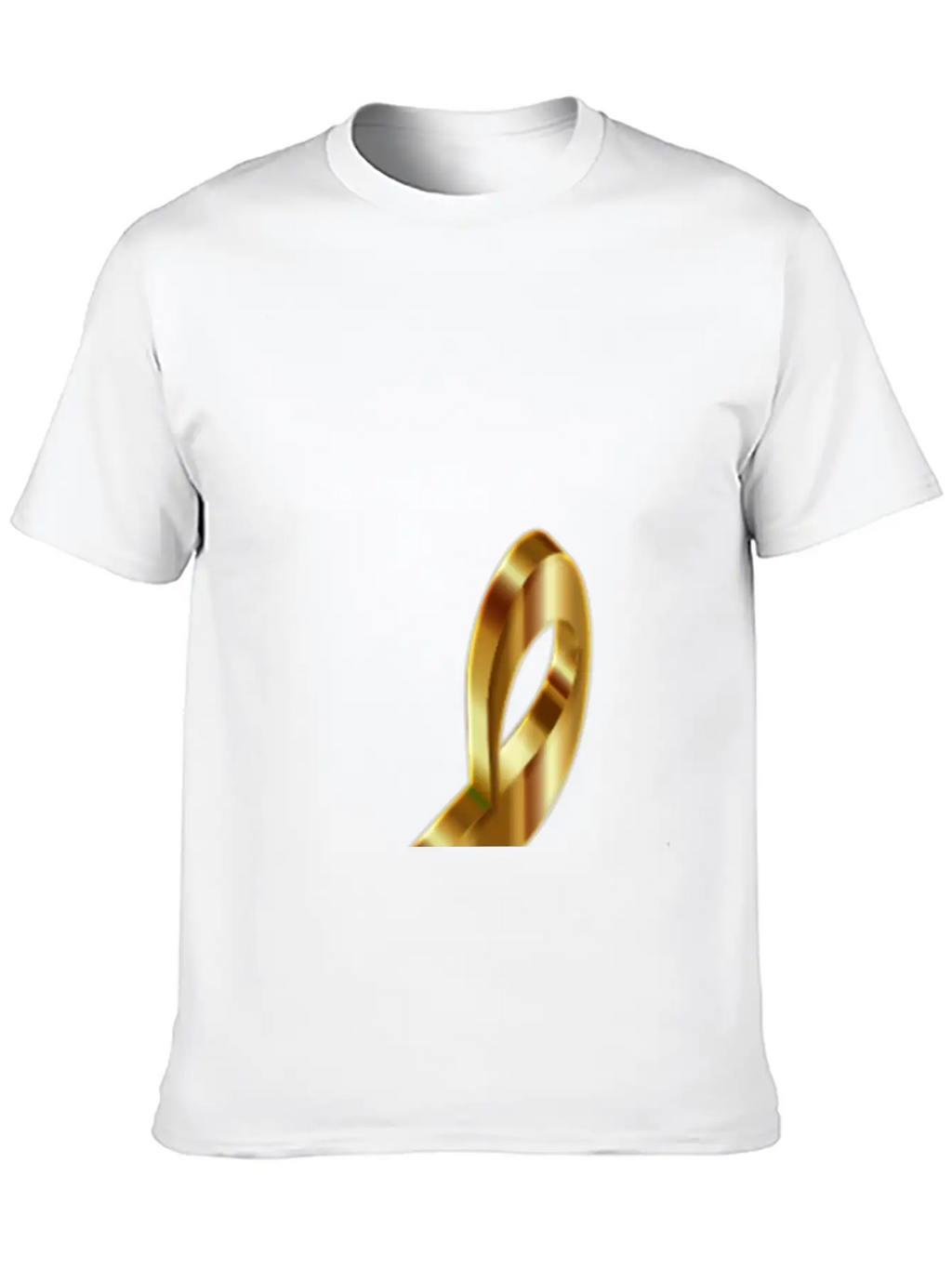Gold 3D Clef 2 Enhanced No Background Stylish Everyday T-Shirt – Unisex Basic Cotton Tee