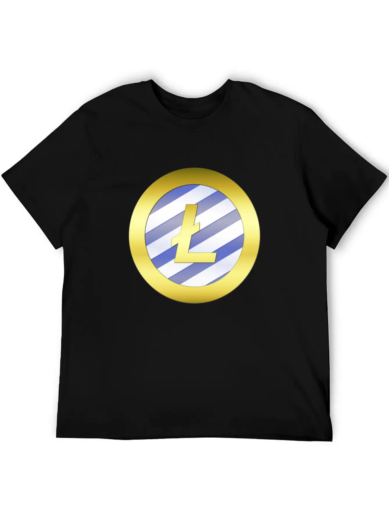 GOLD B LTC BLUE2 Litecoin Unisex Casual T-Shirt – Clean Design For Daily Comfort