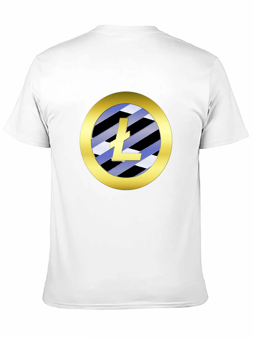 GOLD B LTC BLUE2 Litecoin Unisex Casual T-Shirt – Clean Design For Daily Comfort