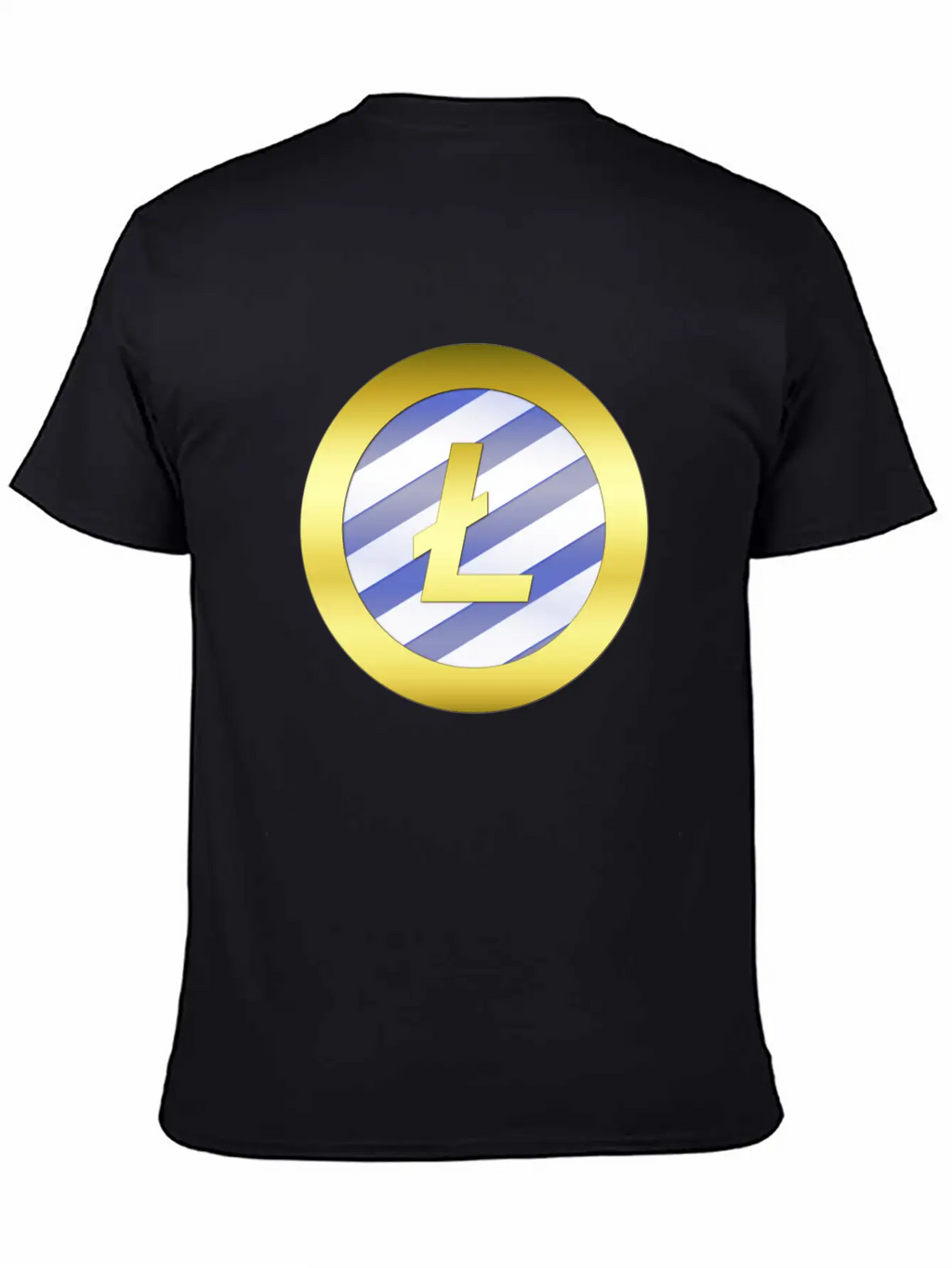 GOLD B LTC BLUE2 Litecoin Unisex Casual T-Shirt – Clean Design For Daily Comfort