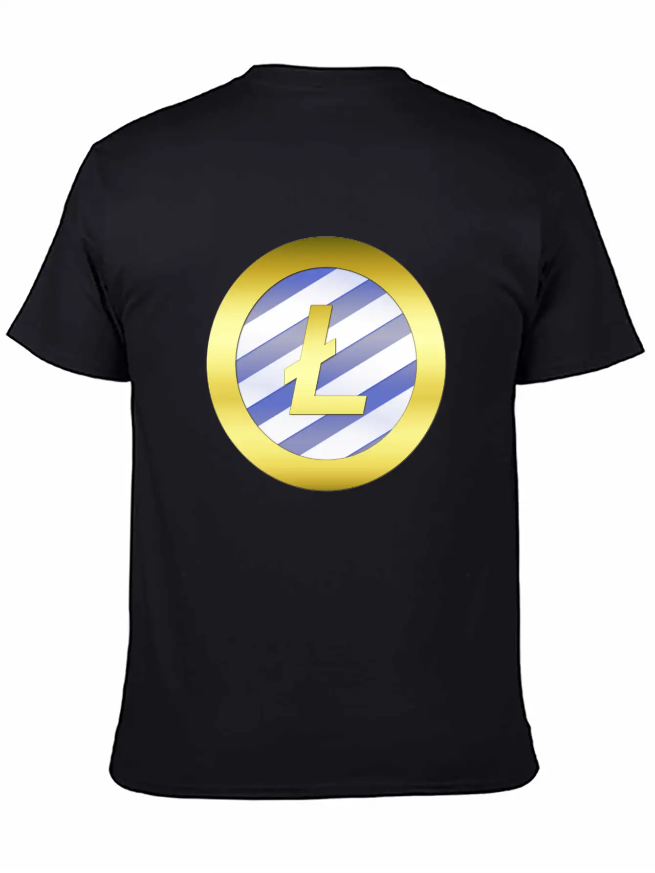 GOLD B LTC BLUE2 Litecoin Unisex Casual T-Shirt – Clean Design For Daily Comfort