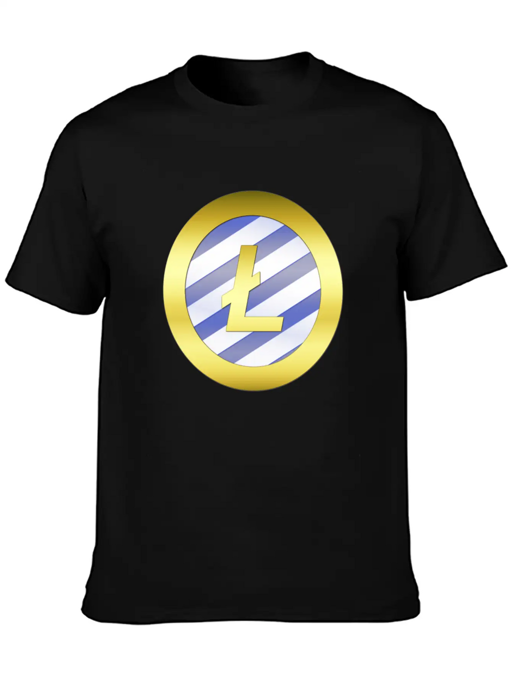 GOLD B LTC BLUE2 Litecoin Unisex Casual T-Shirt – Clean Design For Daily Comfort