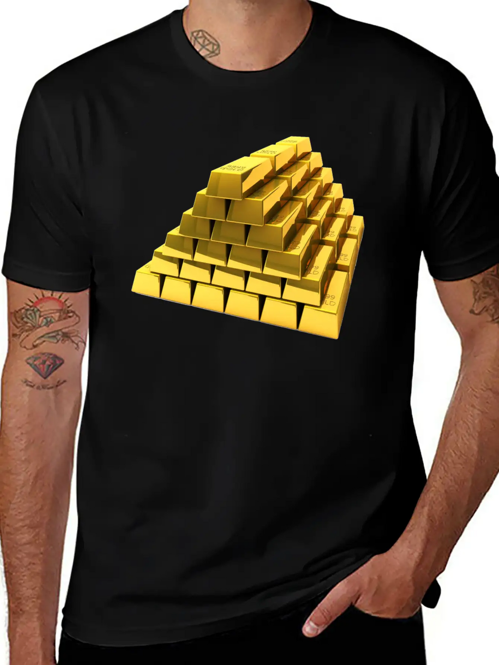 Gold Breathable Soft Cotton T-Shirt – Timeless Casual Look