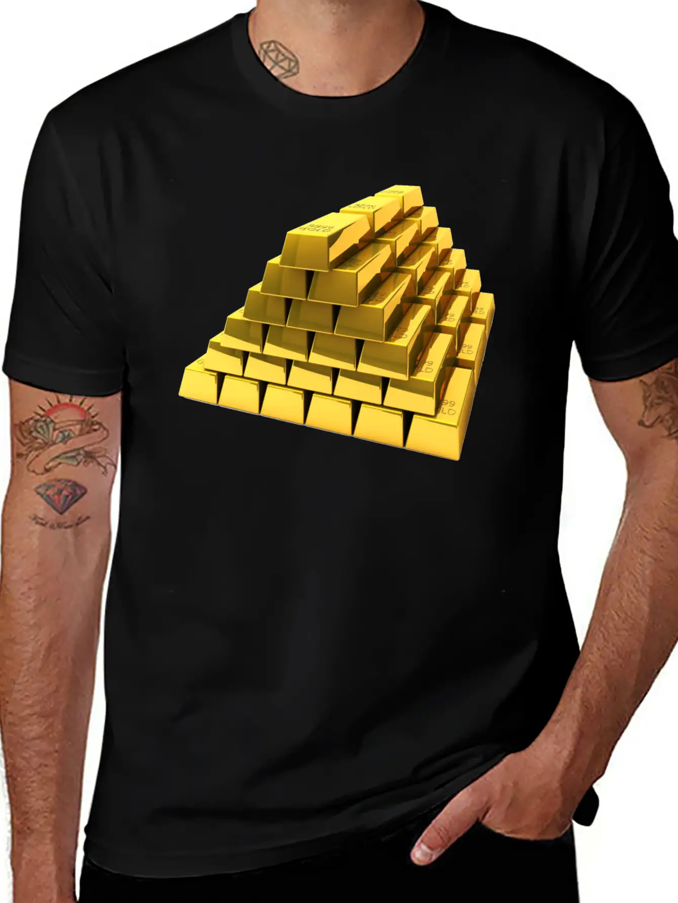 Gold Breathable Soft Cotton T-Shirt – Timeless Casual Look
