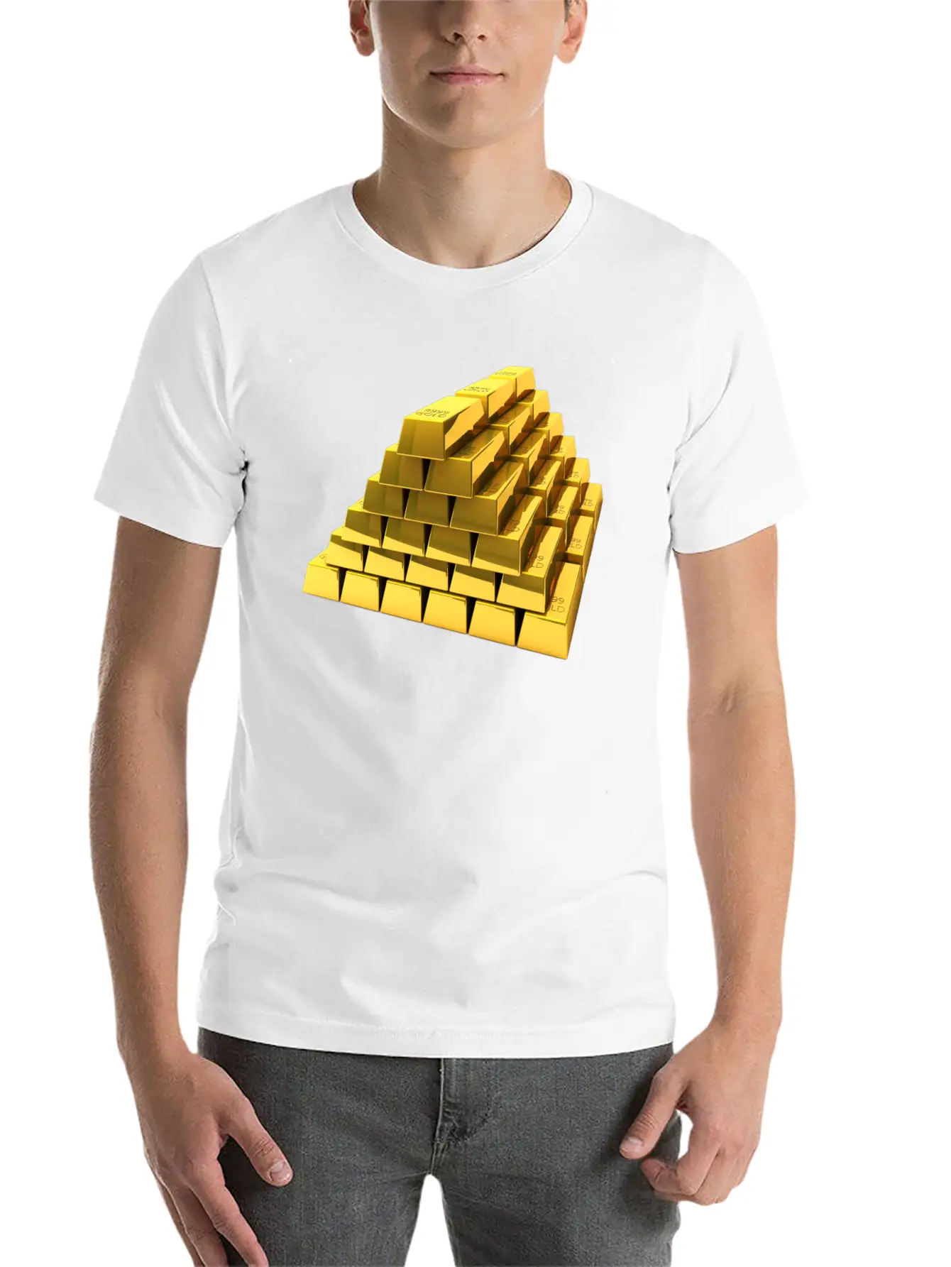 Gold Breathable Soft Cotton T-Shirt – Timeless Casual Look