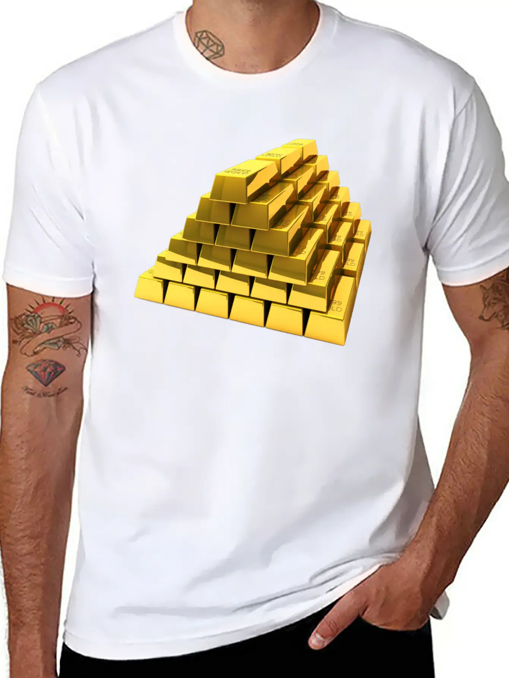 Gold Breathable Soft Cotton T-Shirt – Timeless Casual Look