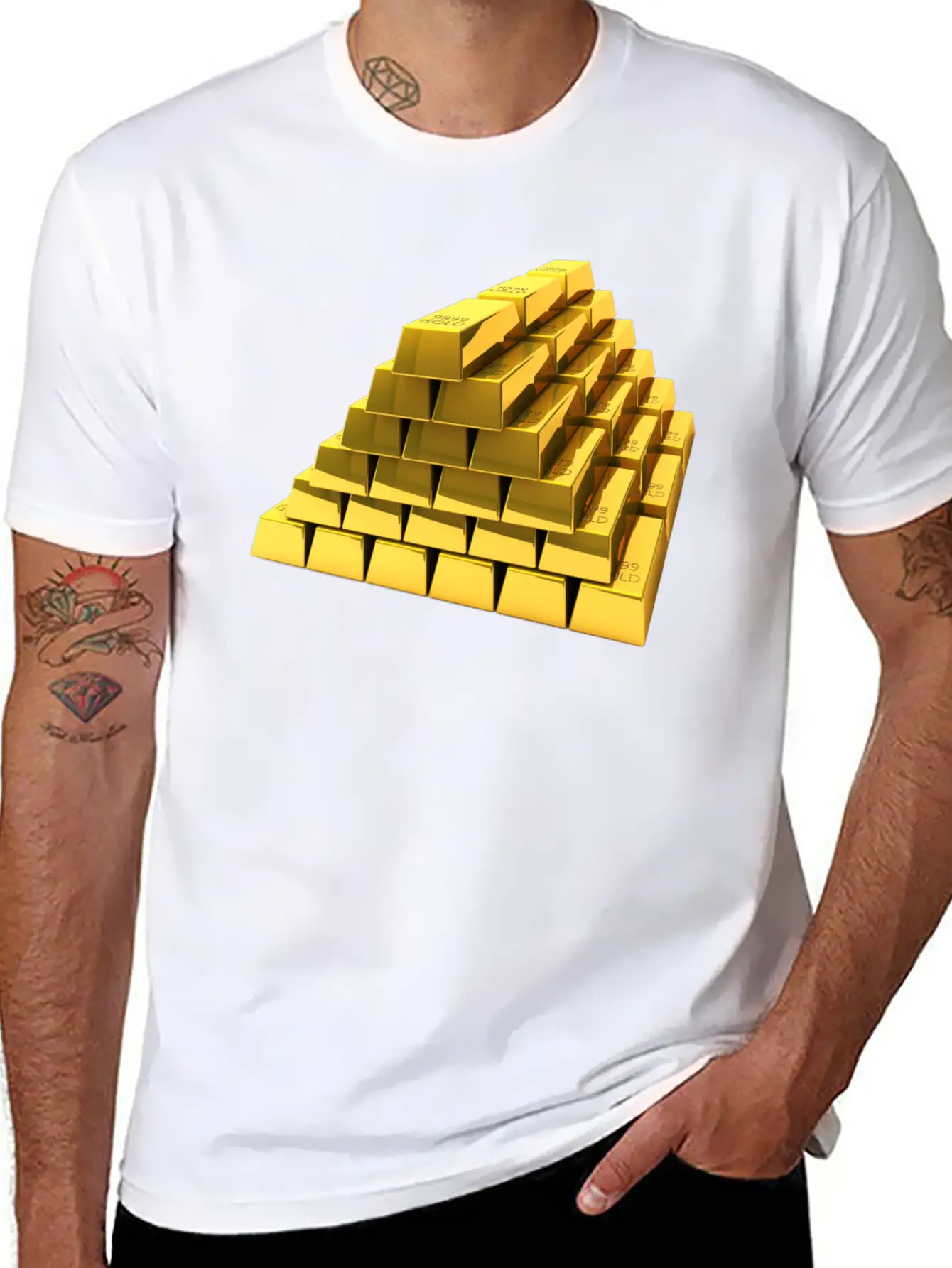 Gold Breathable Soft Cotton T-Shirt – Timeless Casual Look
