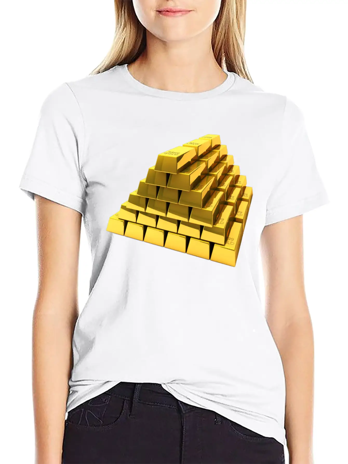 Gold Breathable Soft Cotton T-Shirt – Timeless Casual Look