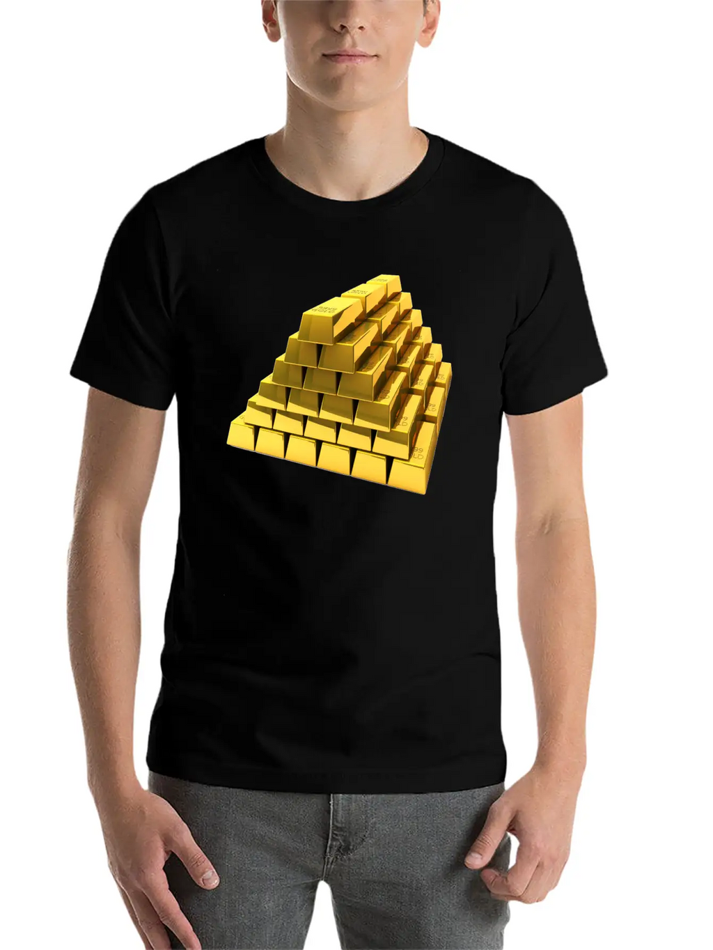 Gold Breathable Soft Cotton T-Shirt – Timeless Casual Look