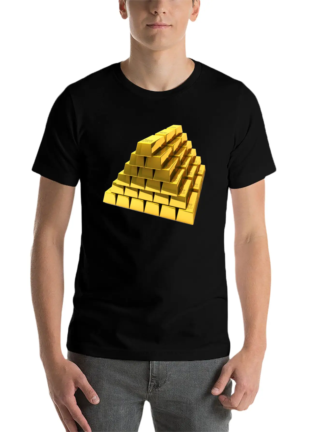 Gold Breathable Soft Cotton T-Shirt – Timeless Casual Look